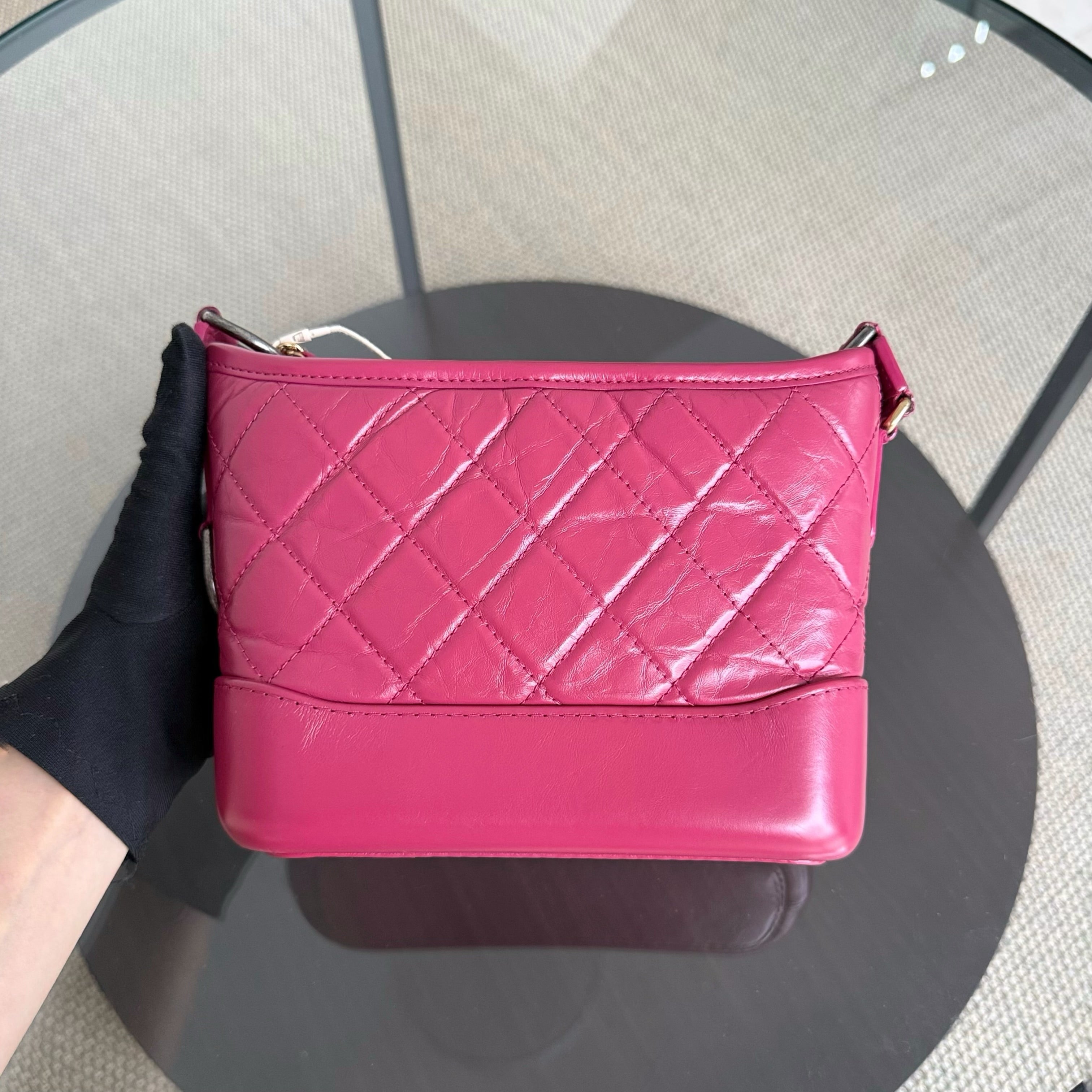 Chanel Gabrielle Small - Aged Calfskin Pink Mixed Gold Hardware Series 26