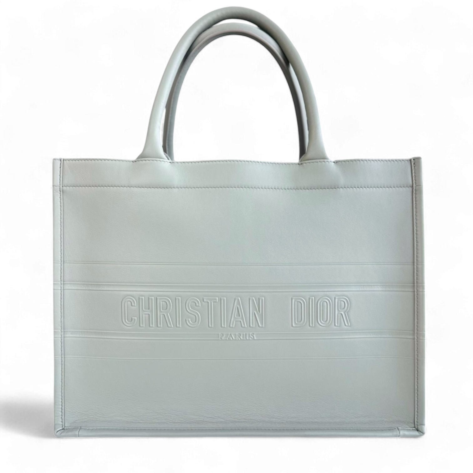 Dior Book Tote - 36CM Medium Smooth Calfskin Grey Gray Top Handle Bag