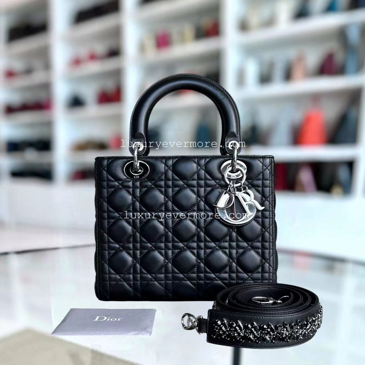 *Rare* Dior Lady Medium Black Limited Edition