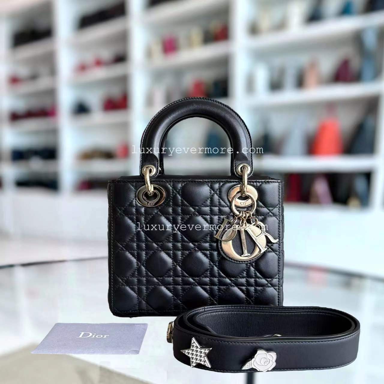 Dior Lady Small Cannage Lambskin Black Golden Hardware ABC MyABC