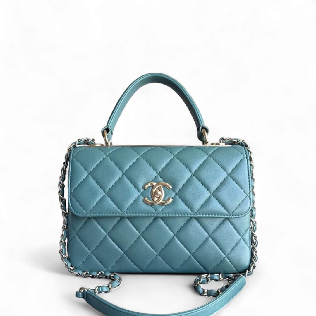 Chanel Trendy CC Small - Quilted Lambskin Green Gold Hardware Series 26