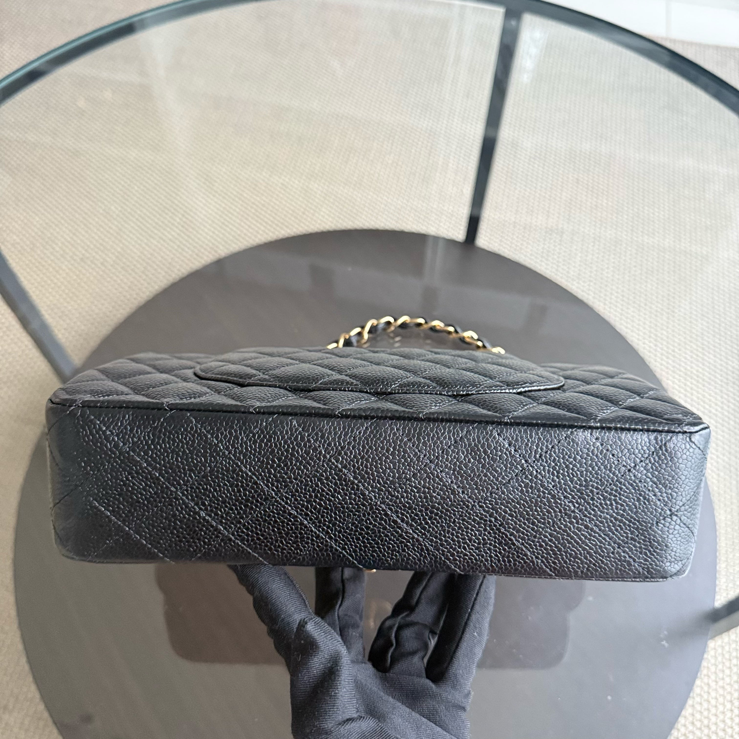 Chanel Classic Flap Medium - Caviar Quilted 25CM Black Gold Hardware Series 20