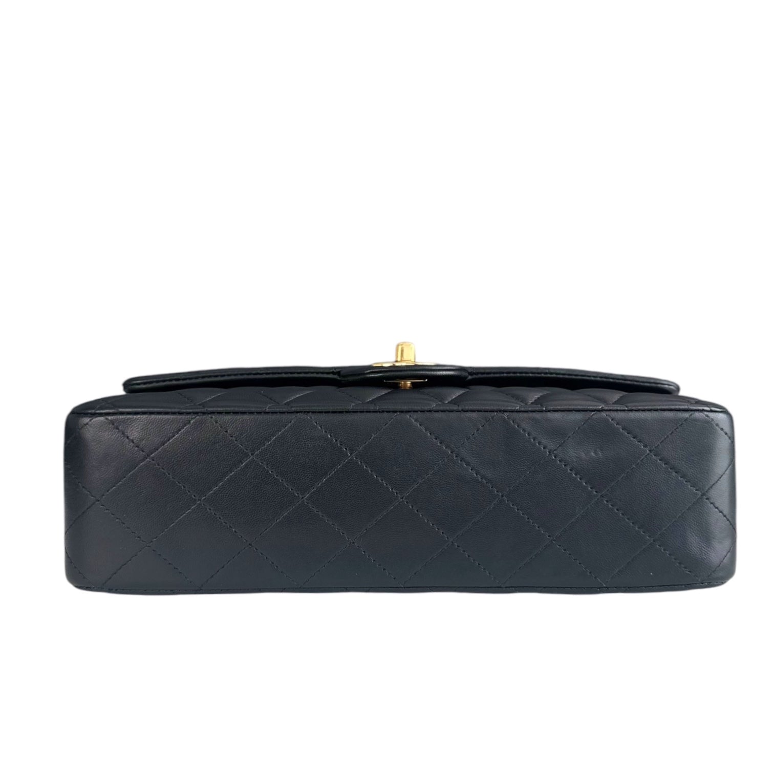 Chanel Classic Flap Medium - 25CM Quilted Lambskin Black Gold Hardware Series 12