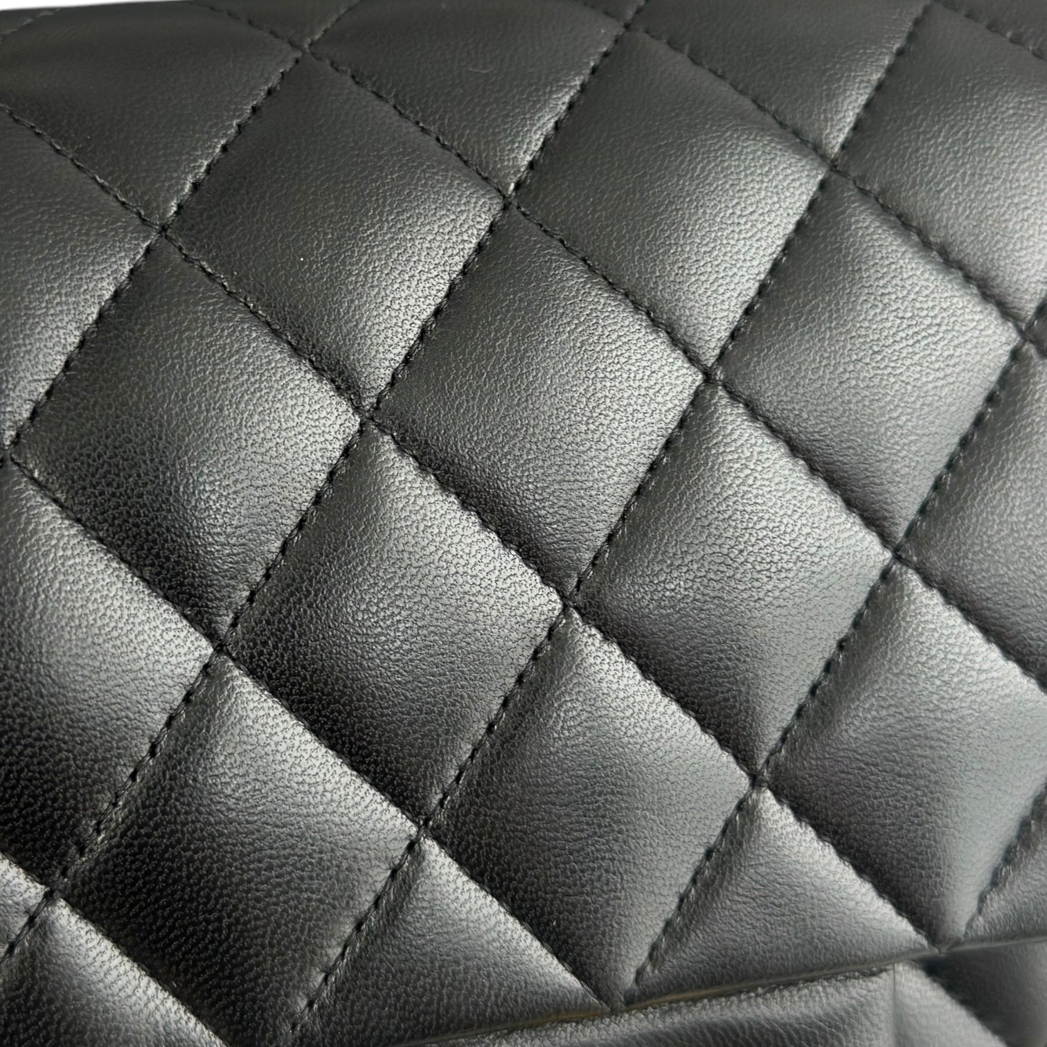 Chanel Classic Flap Medium - 25CM Quilted Lambskin Black Gold Hardware Series 12