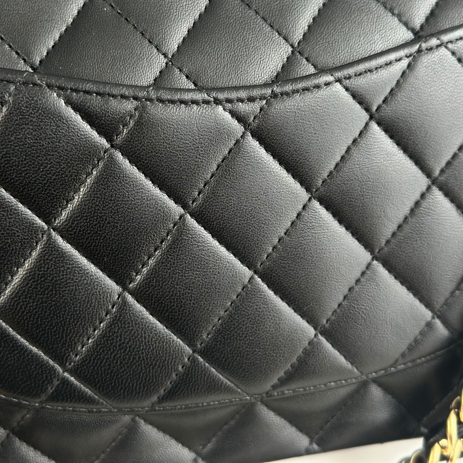 Chanel Classic Flap Medium - 25CM Quilted Lambskin Black Gold Hardware Series 12