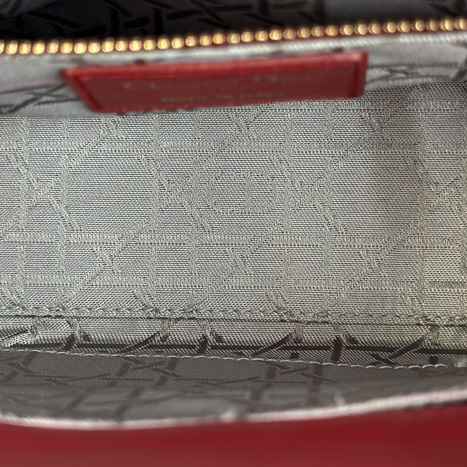Dior Lady Small - Cannage Lambskin Red Gold Hardware