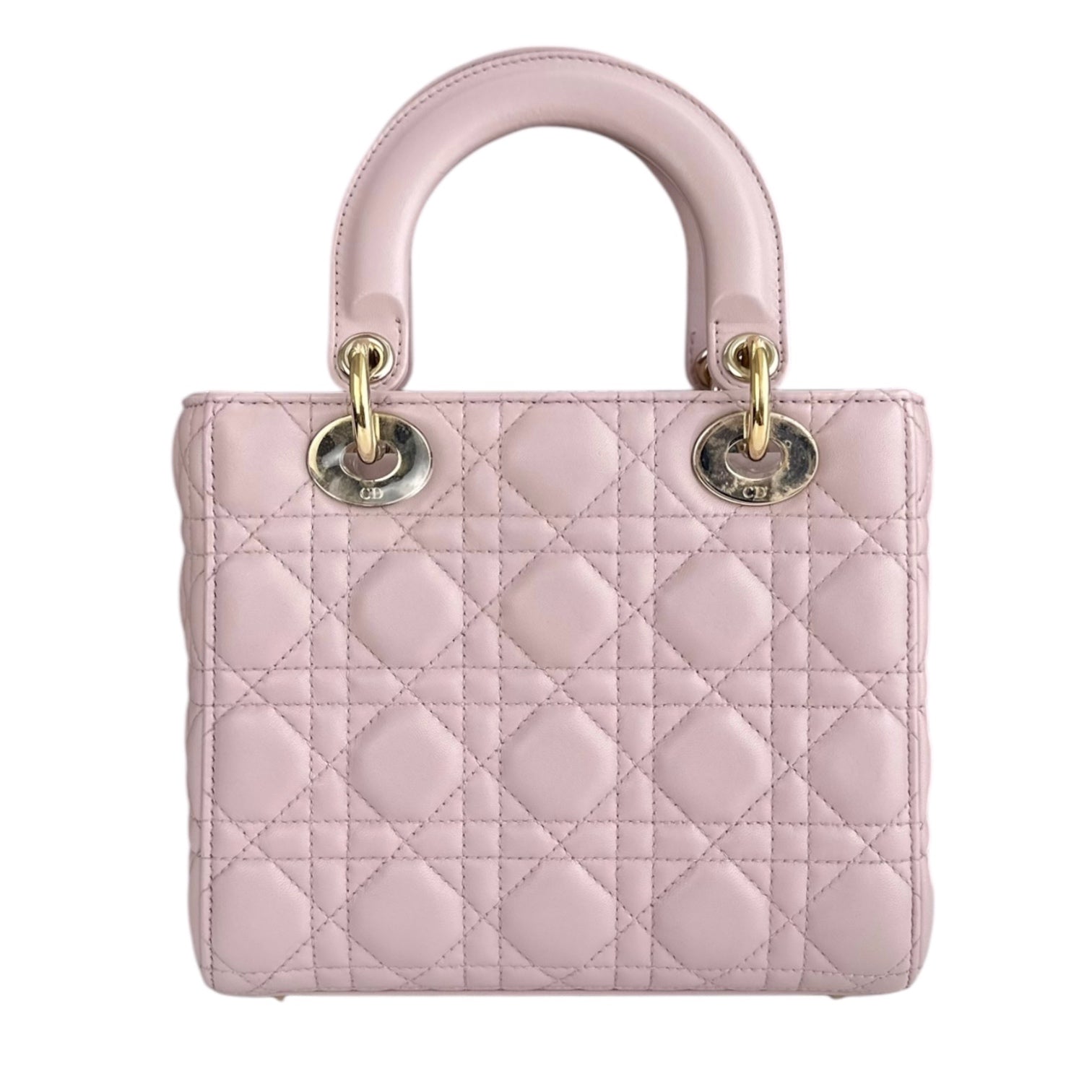 Dior Lady Small - ABC Cannage Lambskin Light Pink Gold Hardware MyABC Strap