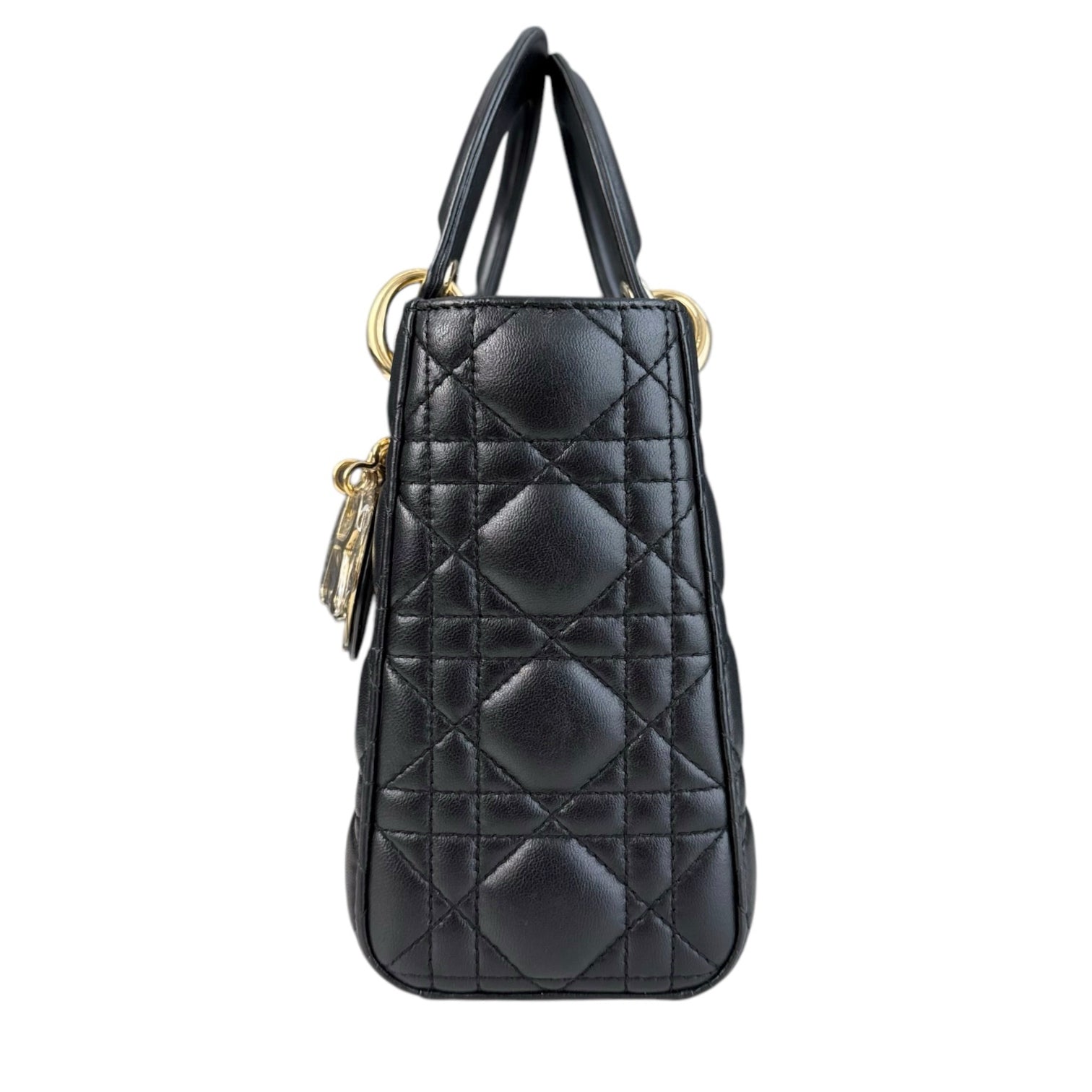 Dior Lady Small - Cannage Lambskin Black Gold Hardware