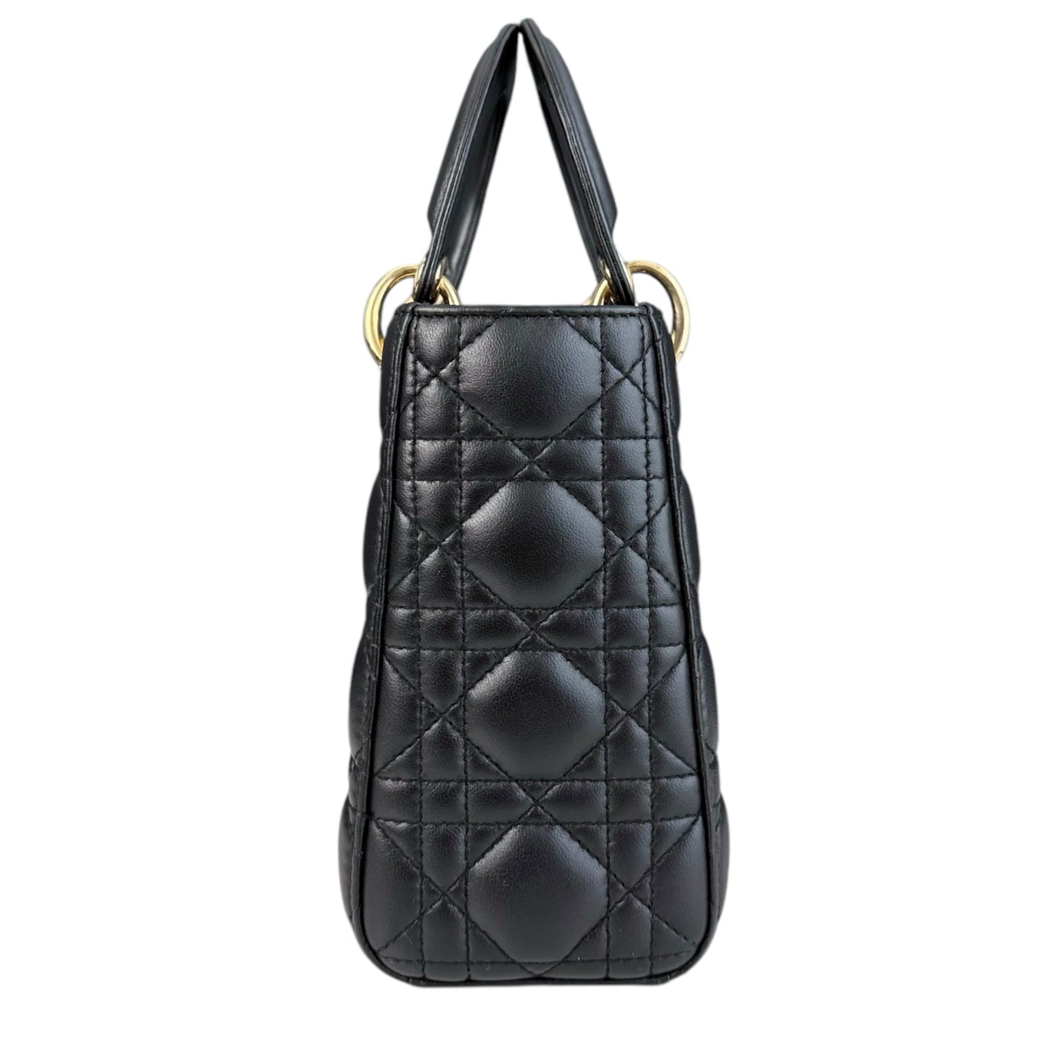 Dior Lady Small - Cannage Lambskin Black Gold Hardware