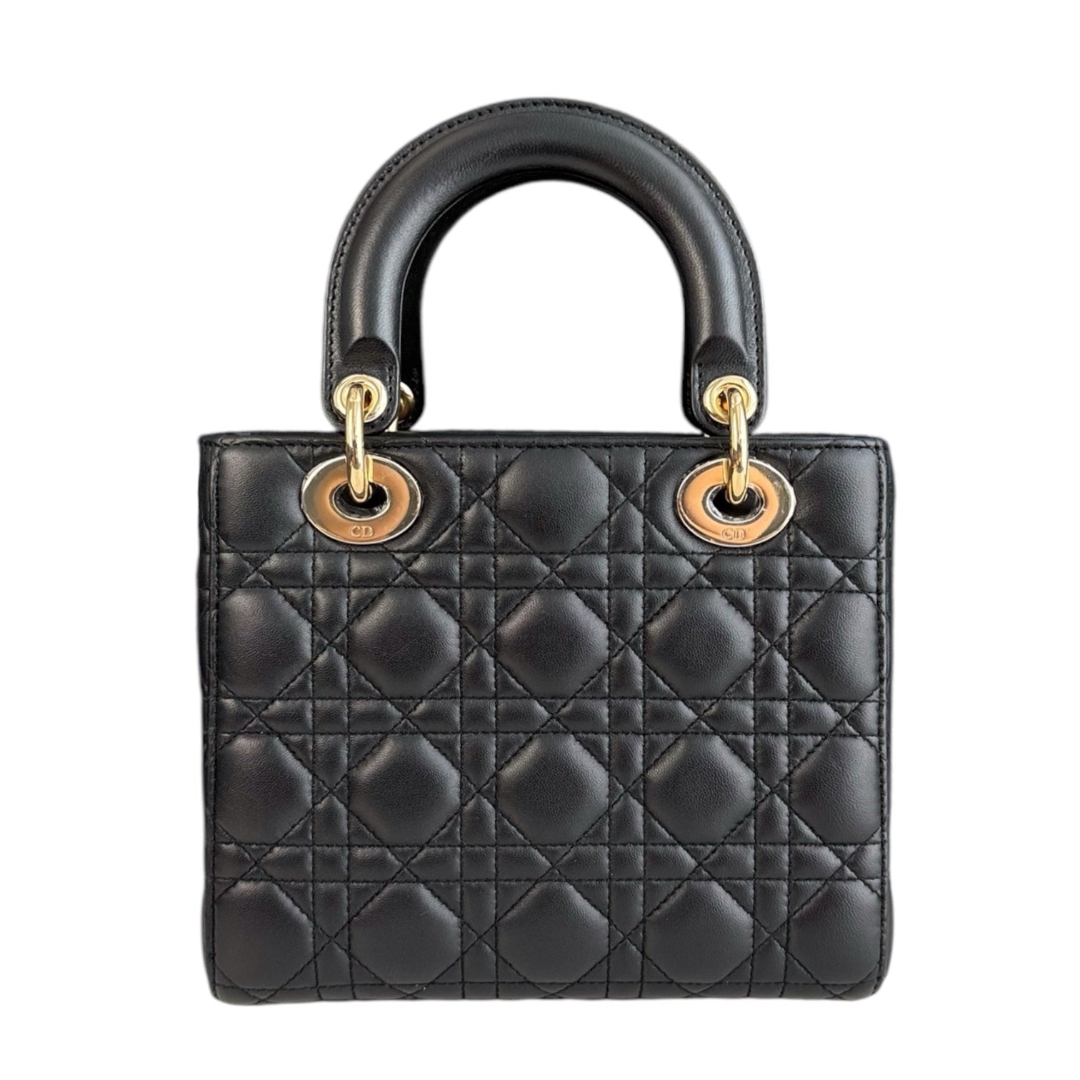 Dior Lady Small - Cannage Lambskin Black Gold Hardware