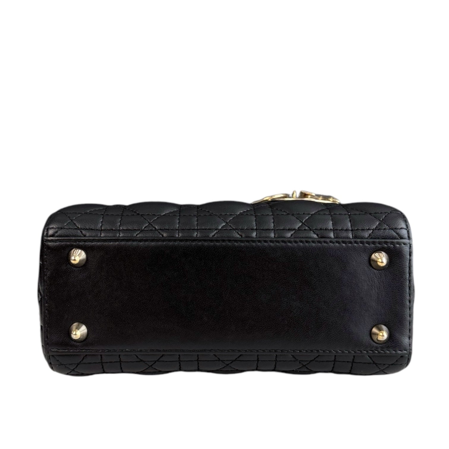 Dior Lady Small - Cannage Lambskin Black Gold Hardware