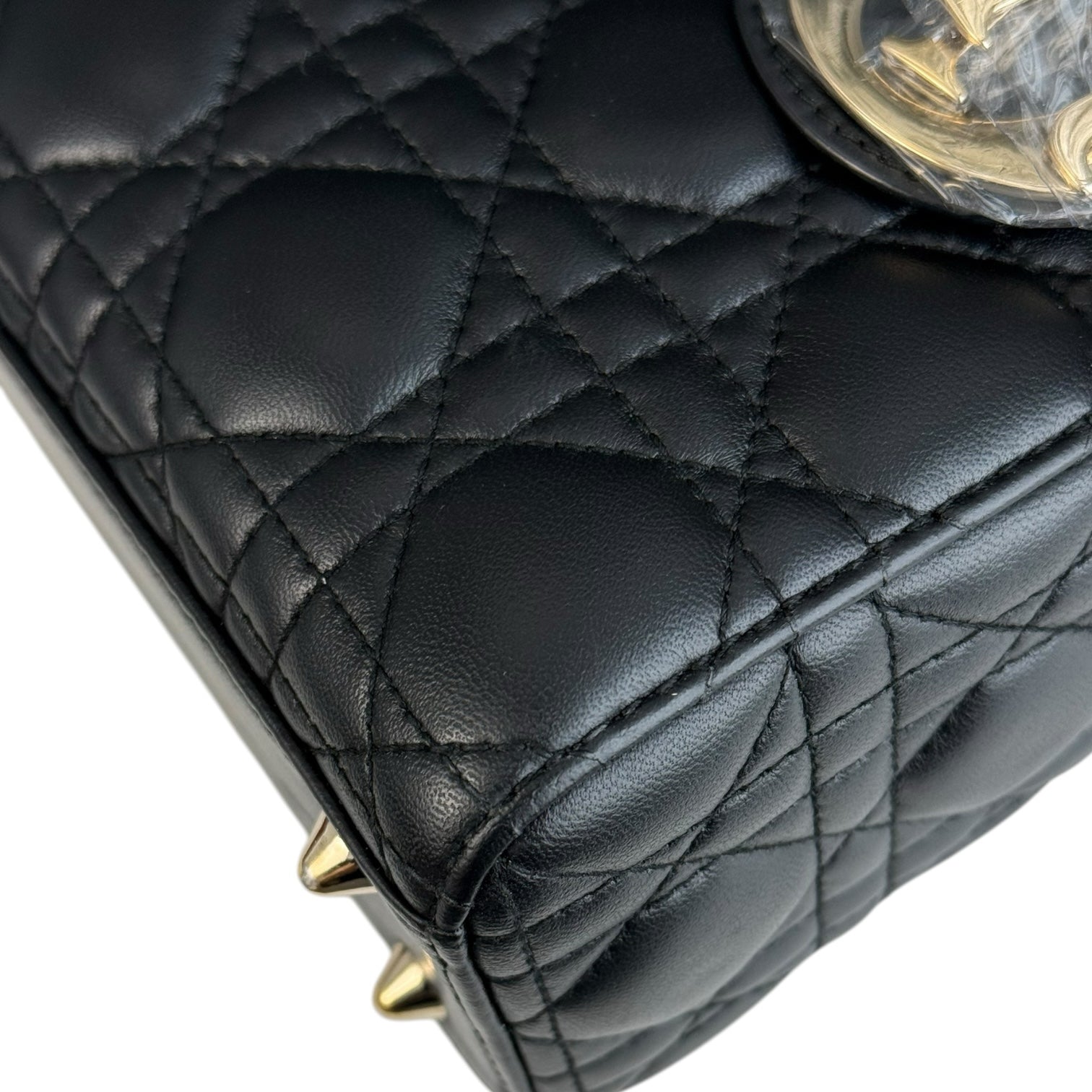 Dior Lady Small - Cannage Lambskin Black Gold Hardware