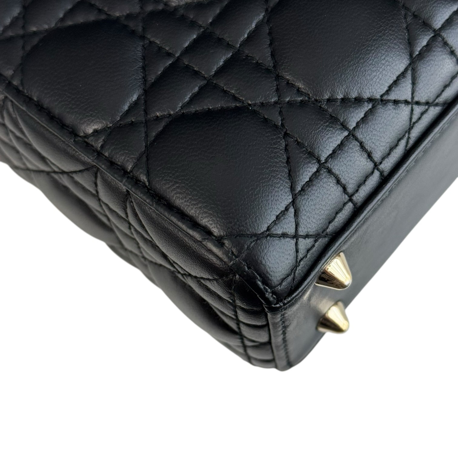 Dior Lady Small - Cannage Lambskin Black Gold Hardware