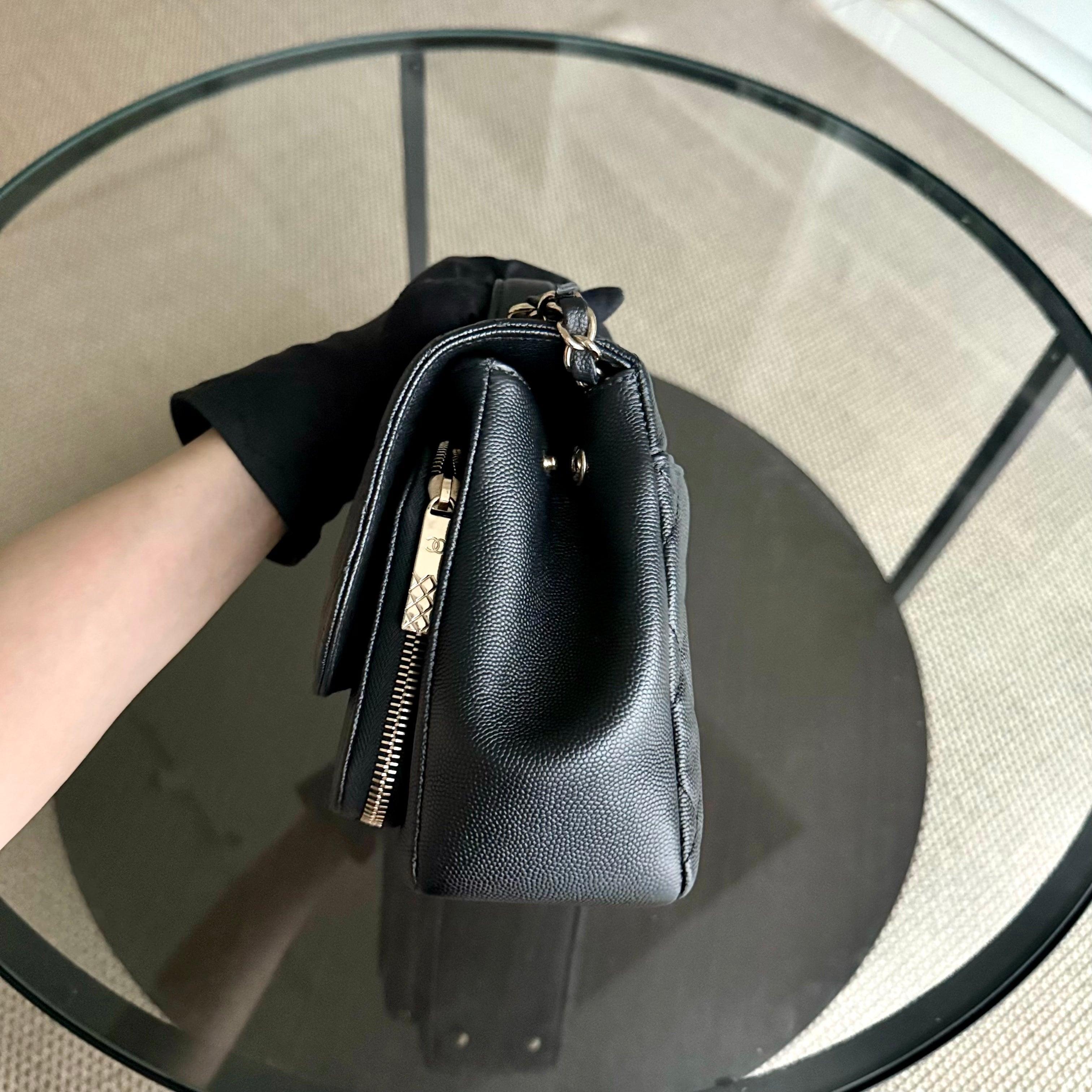 Chanel Business Affinity Medium - Caviar Quilted Grained Clafskin Black Gold Hardware