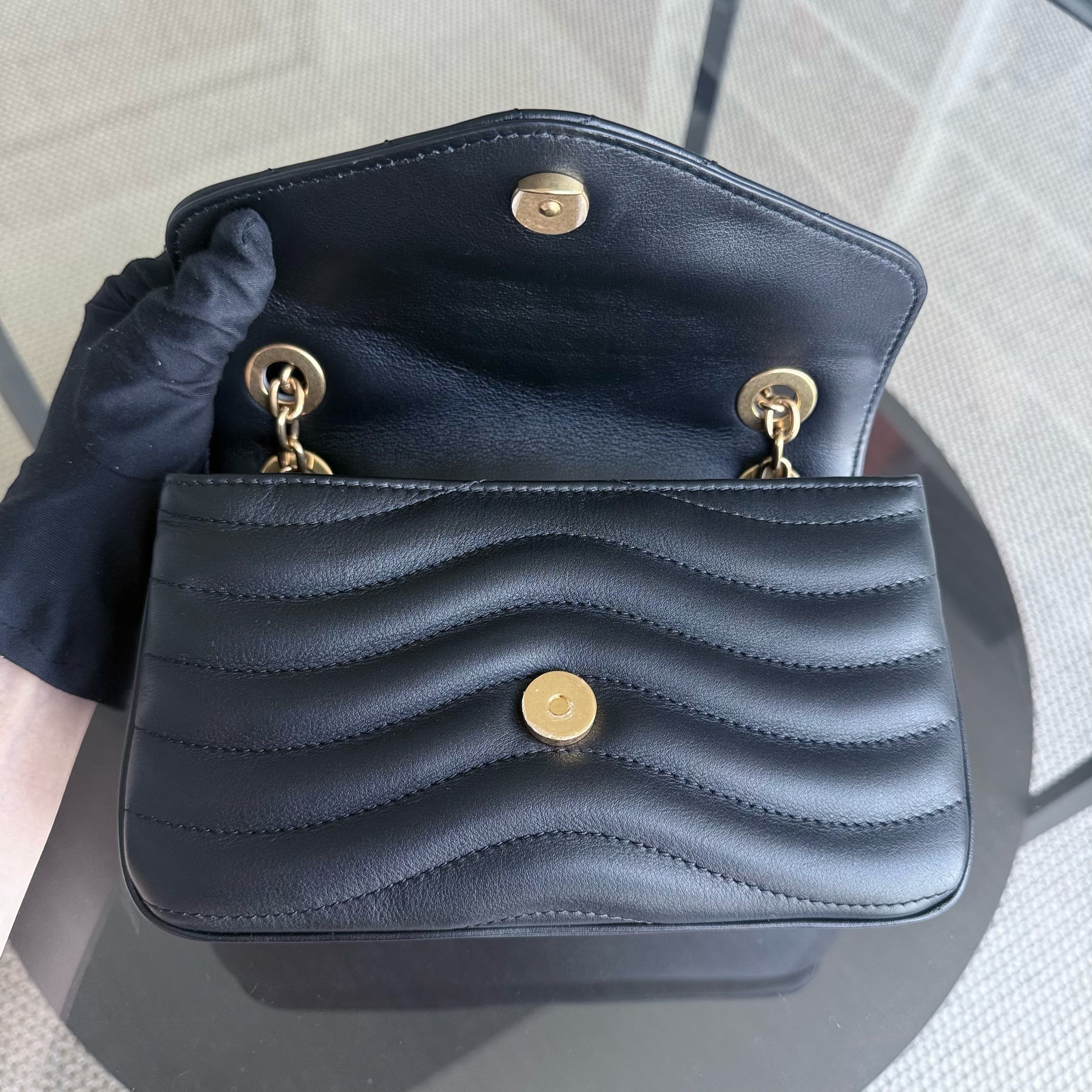 Louis Vuitton New Wave Chain Bag - Black Quilted Calfskin and Aged Gold Hardware