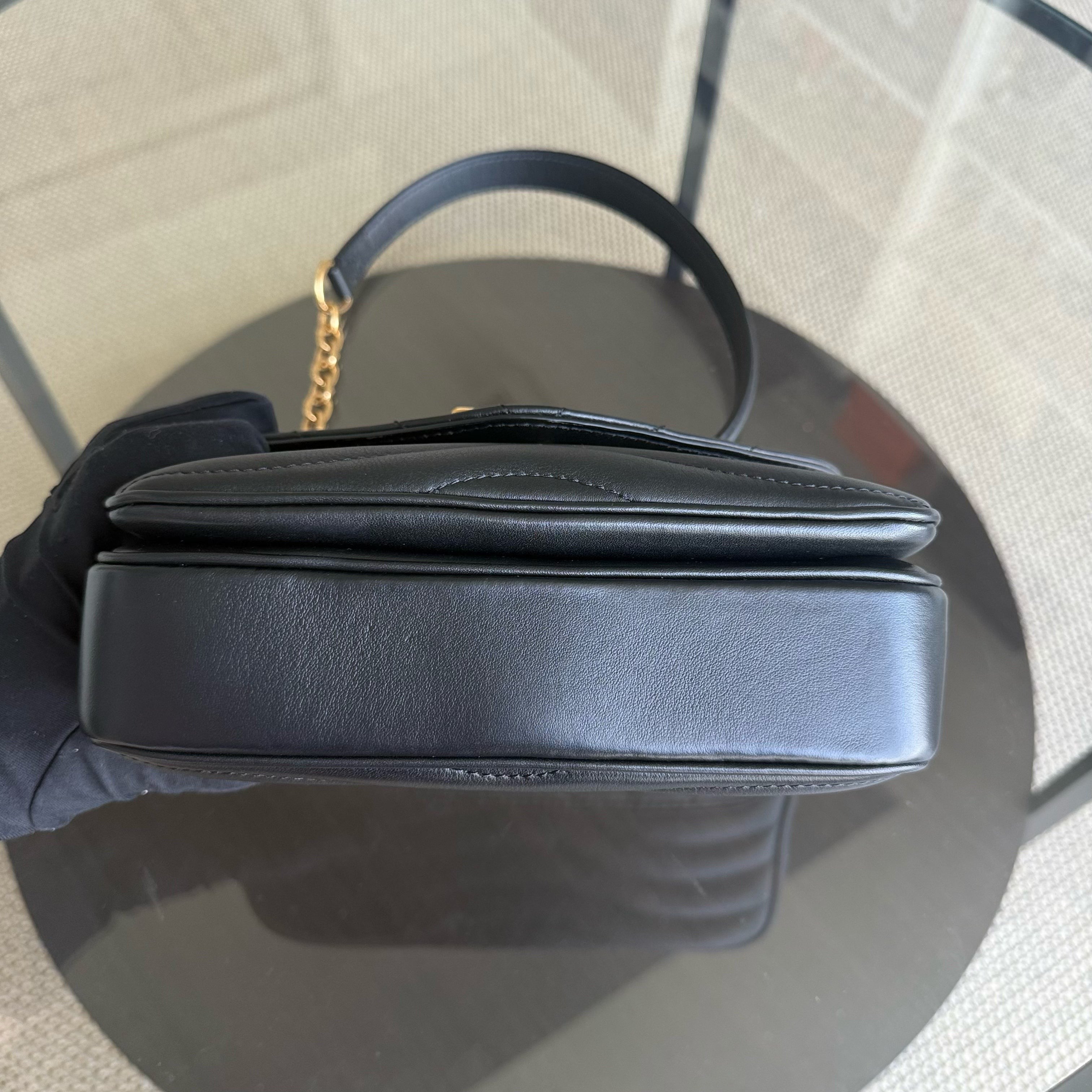 Louis Vuitton New Wave Chain Bag - Black Quilted Calfskin and Aged Gold Hardware