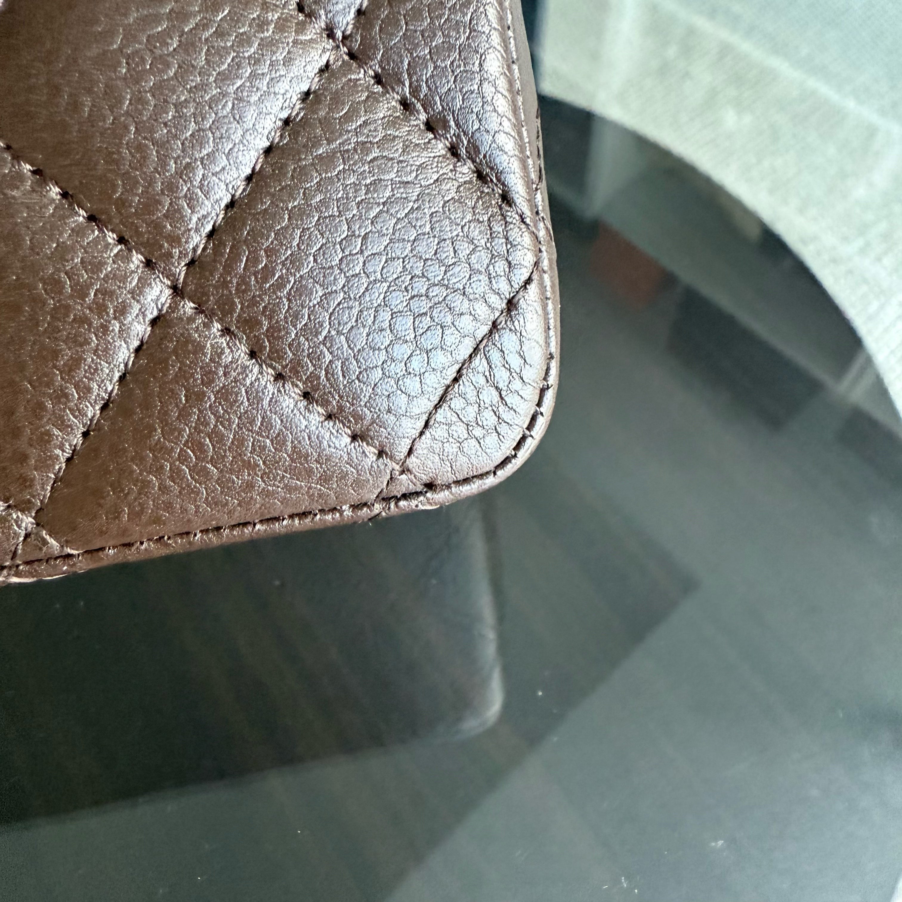 Chanel Classic Flap Medium - Caviar 25CM Quilted Grained Calfskin Dark Brown Silver Hardware Series 14