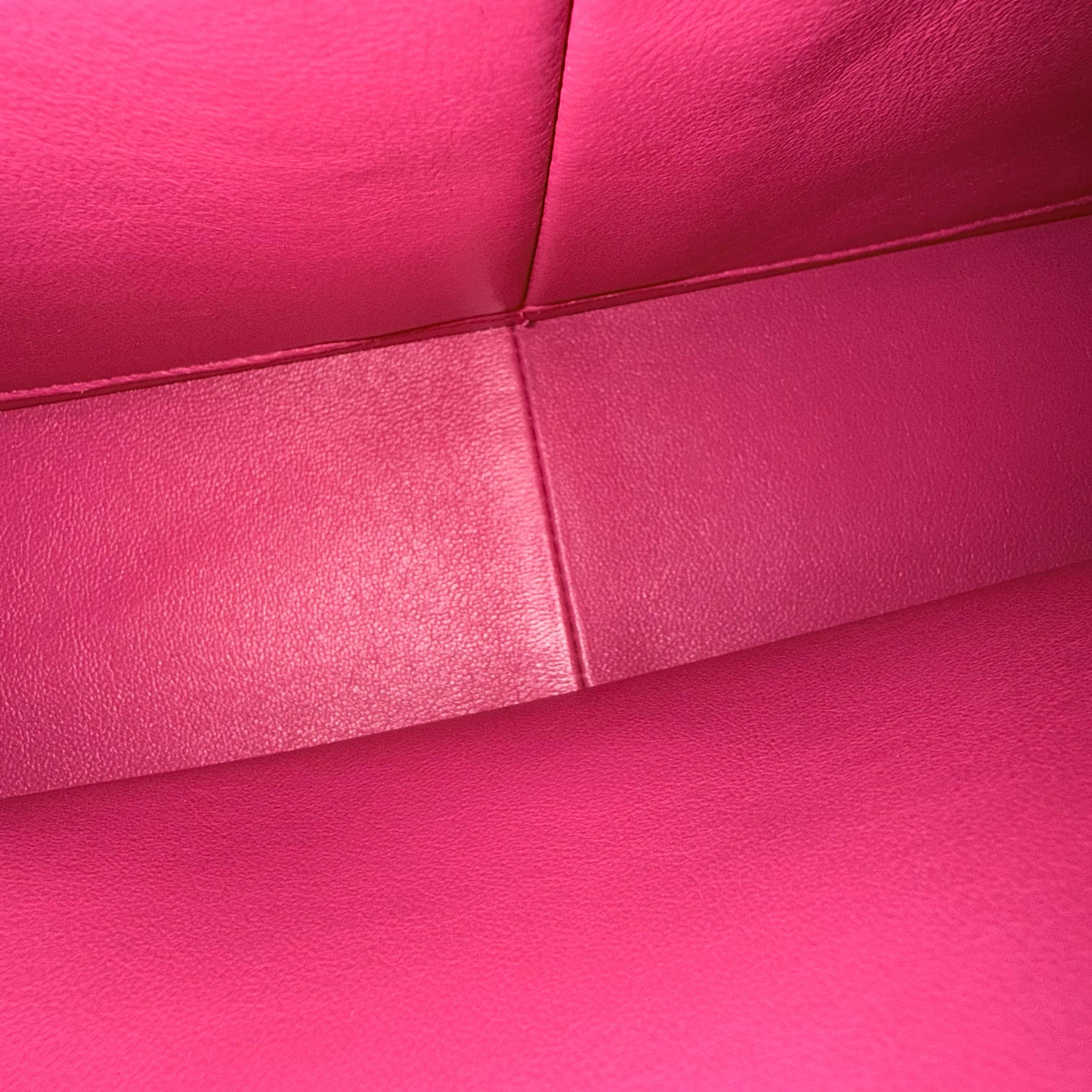 Chanel Classic Flap Jumbo - Double Flap 30CM Quilted Lambskin Hot Pink Silver Hardware Series 19