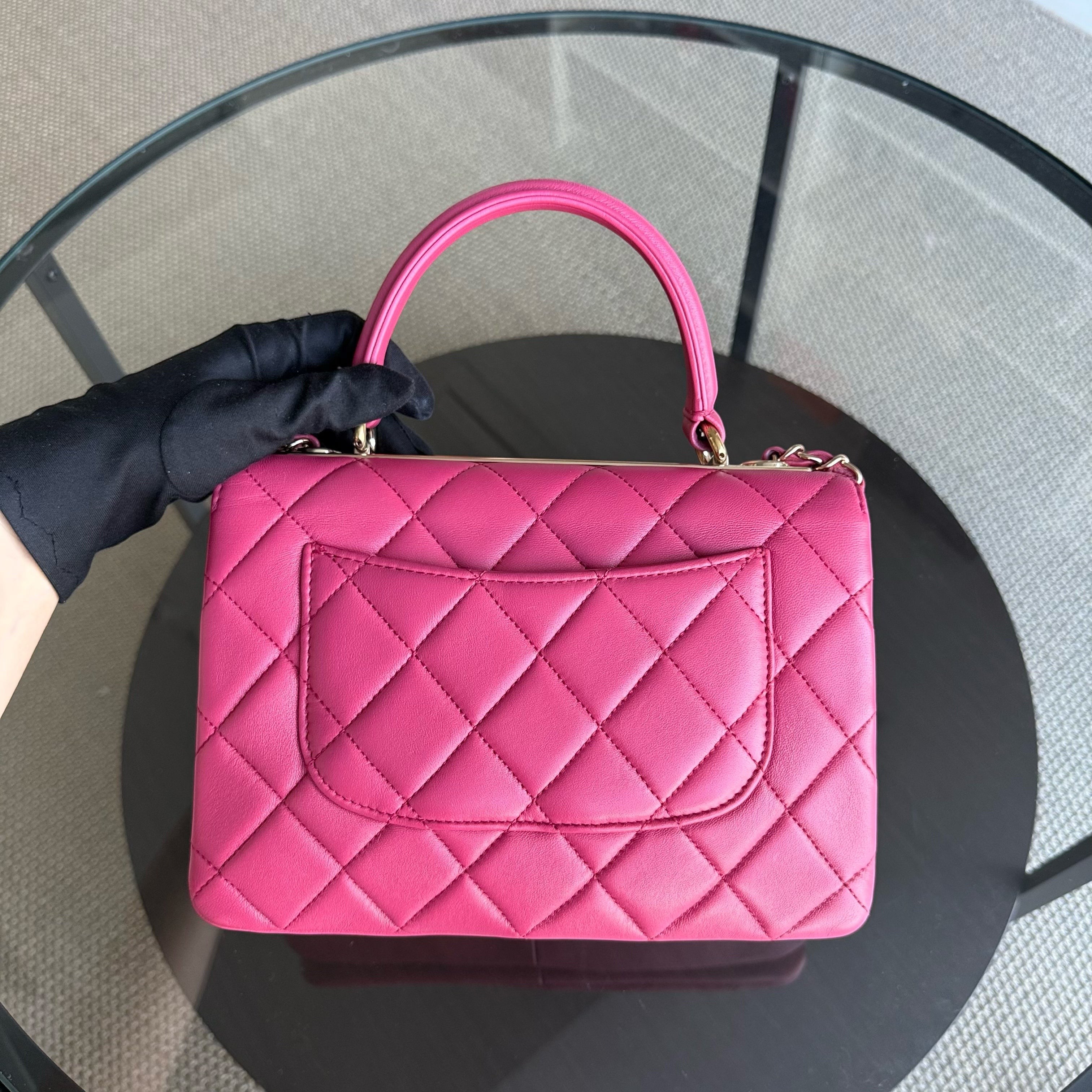 Chanel Trendy CC Small - Quilted Lambskin Hot Pink Gold Hardware Series 26