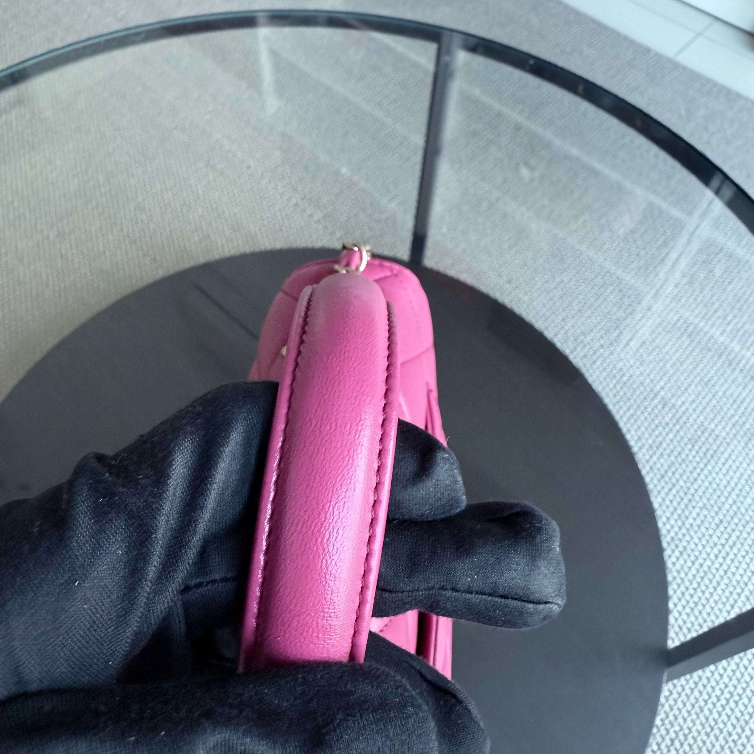 Chanel Trendy CC Small - Quilted Lambskin Hot Pink Gold Hardware Series 26