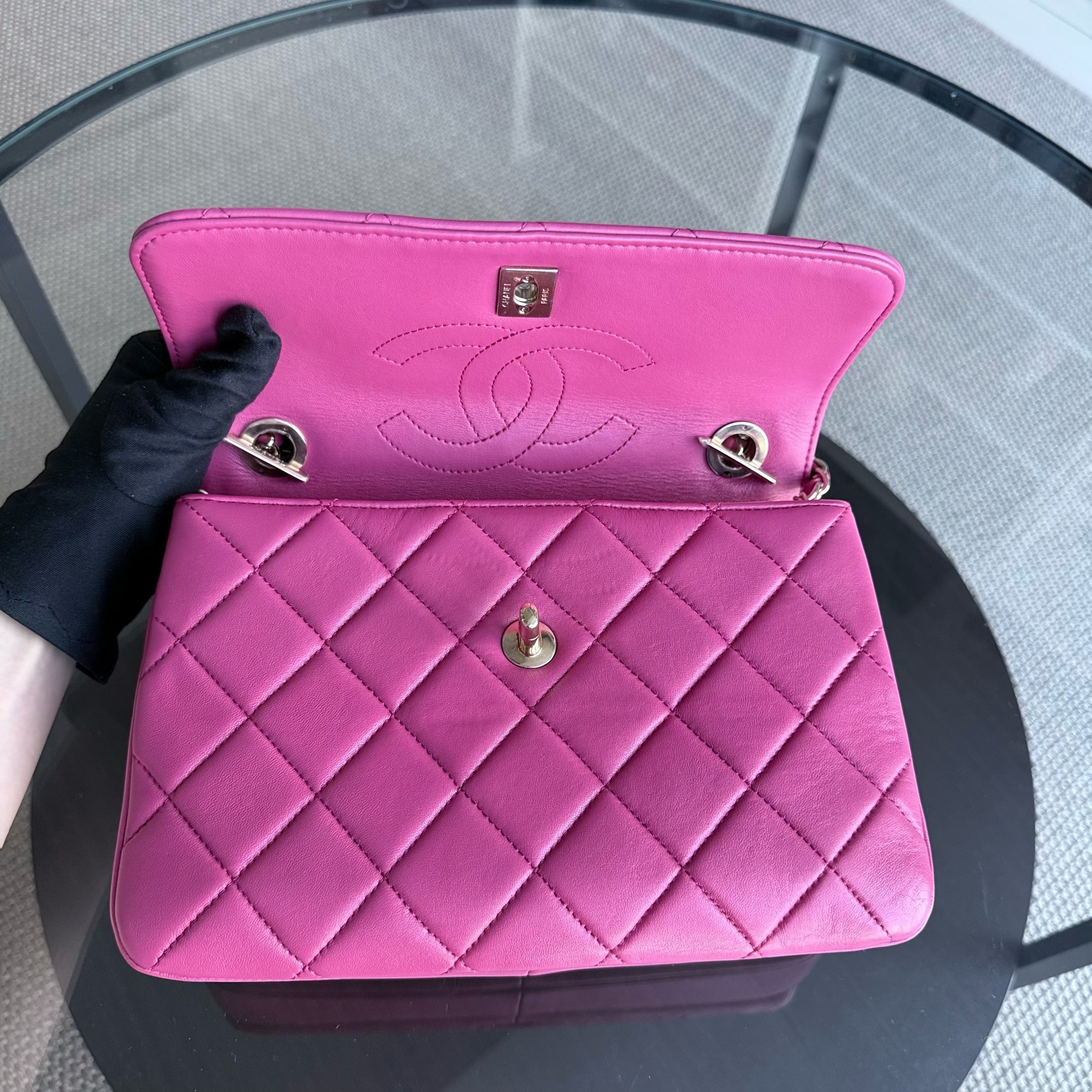 Chanel Trendy CC Small - Quilted Lambskin Hot Pink Gold Hardware Series 26