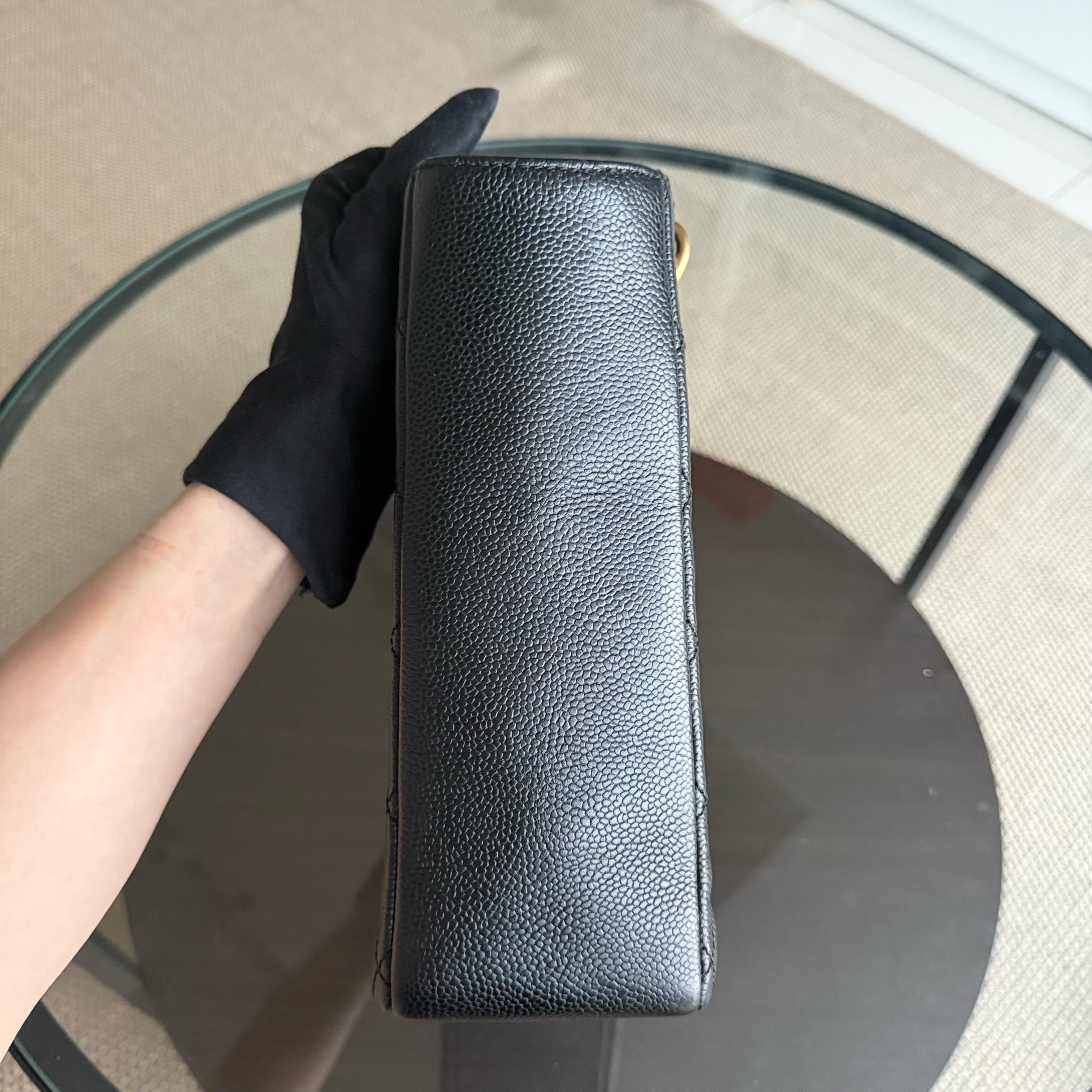 Chanel PST Petite Shopping Tote - Caviar Quilted Grained Calfskin Black Gold Hardware