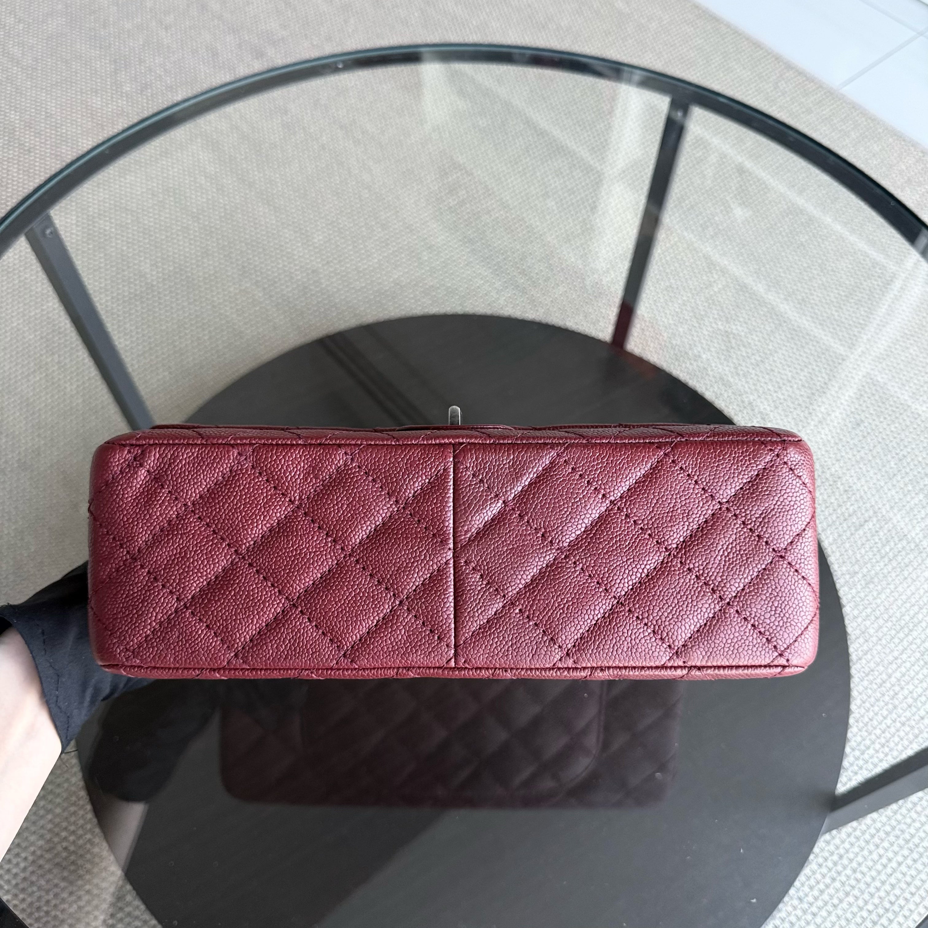Chanel 2.55 Reissue 226 - Caviar Quilted Grained Calfskin Burgundy Dark Red Ruthenium Silver Hardware Series 14