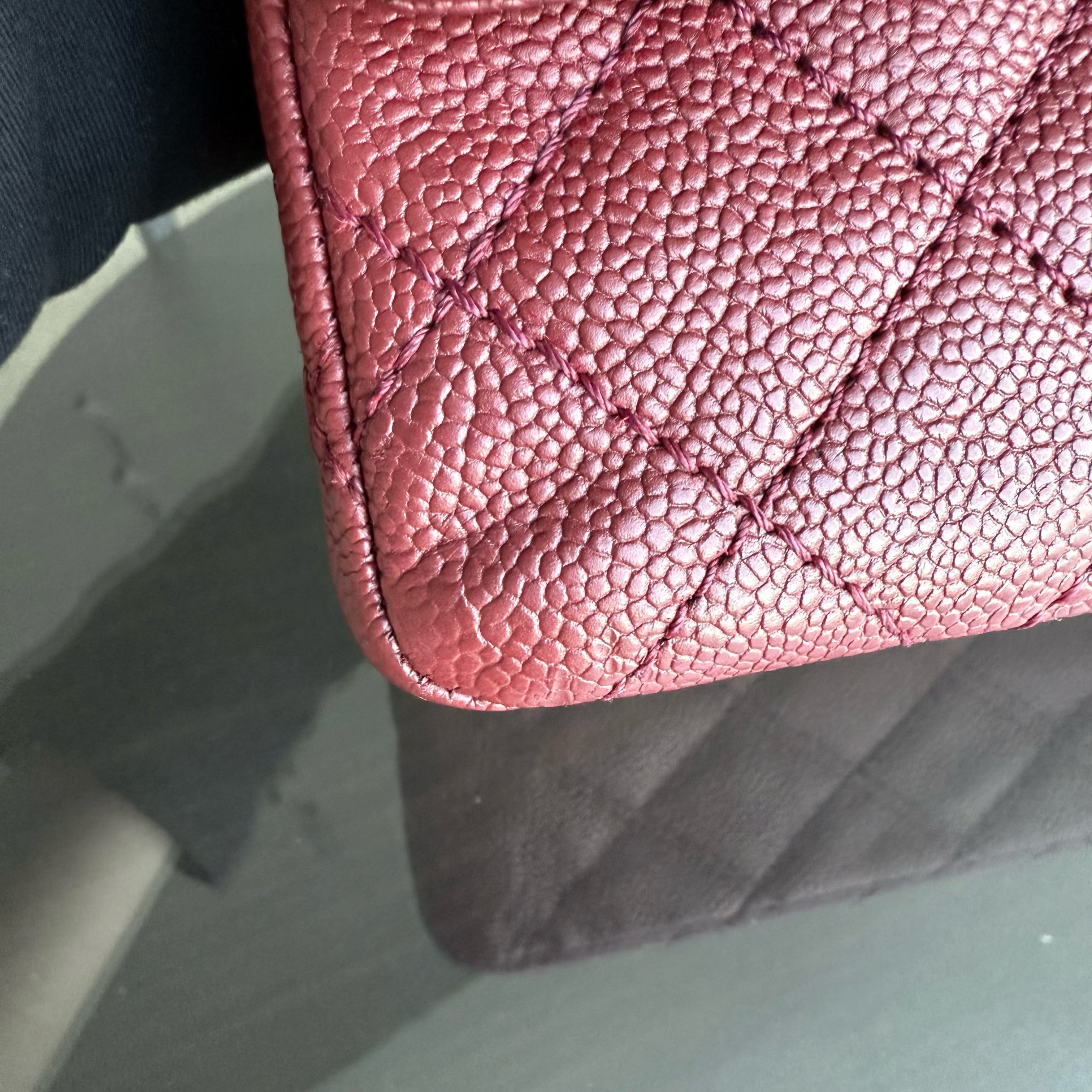 Chanel 2.55 Reissue 226 - Caviar Quilted Grained Calfskin Burgundy Dark Red Ruthenium Silver Hardware Series 14