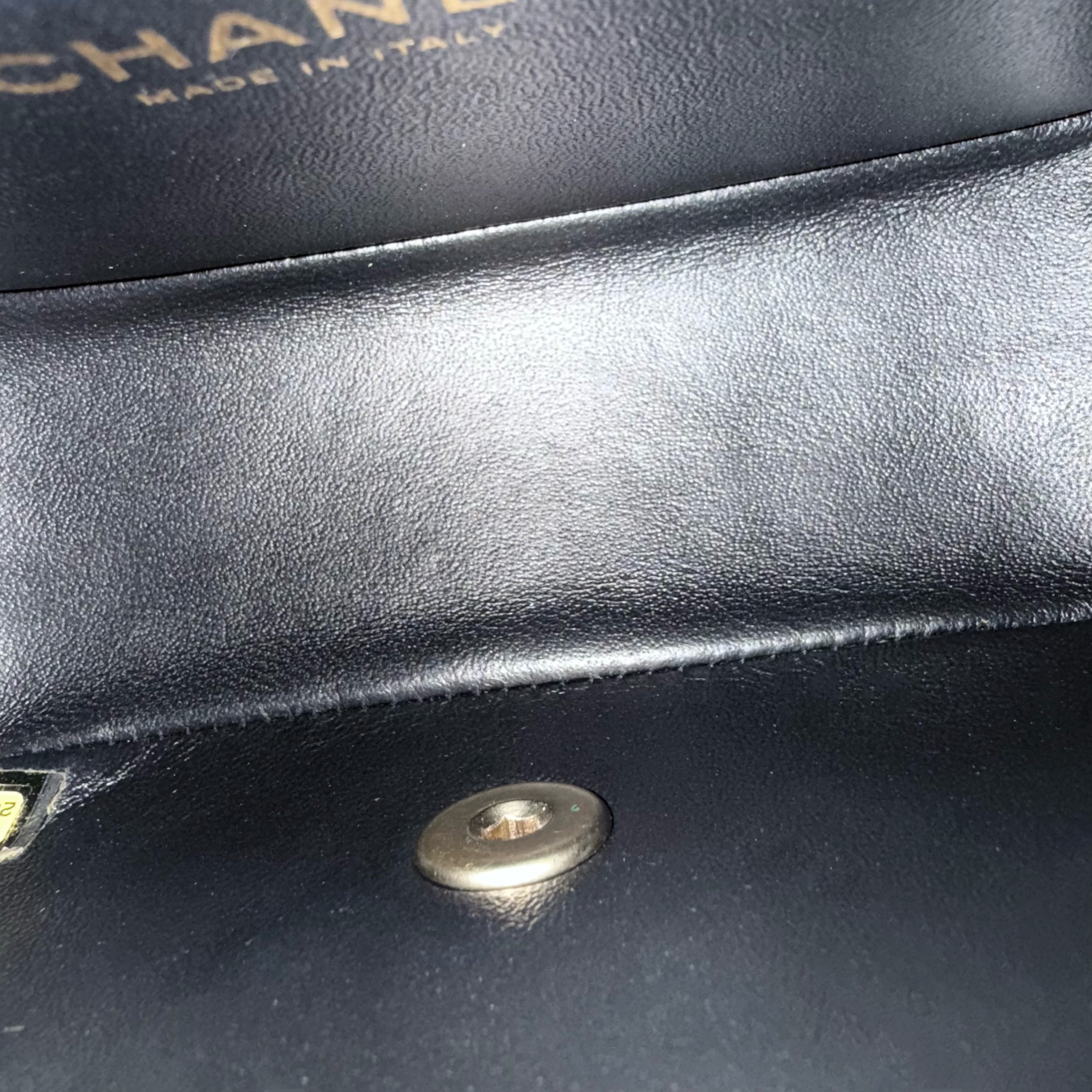 Chanel Classic Flap Mini Square - Caviar Quilted Grained Calfskin Black Gold Hardware Series 20