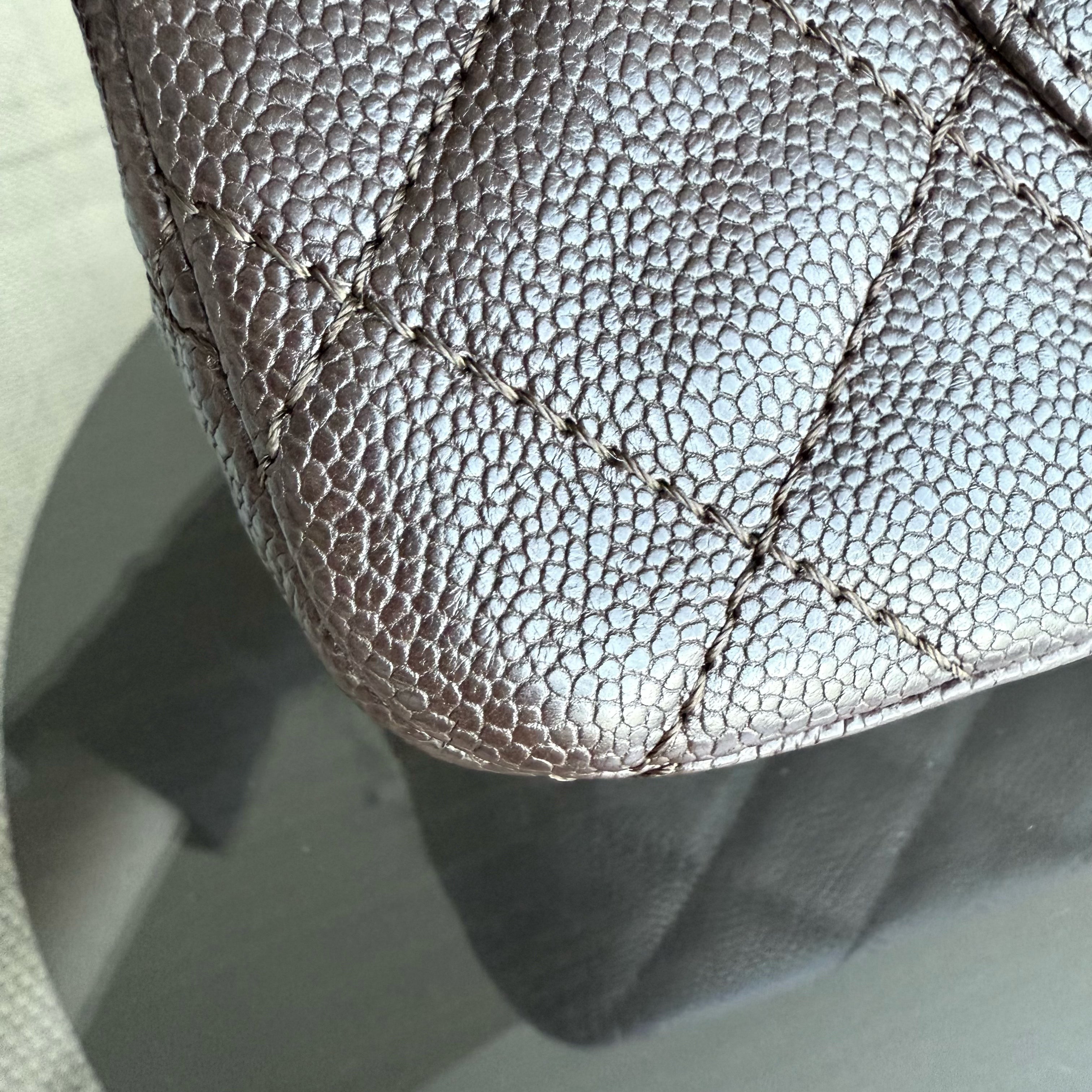Chanel 2.55 Reissue 226 - Caviar Quilted Grained Calfskin Dark Brown Silver Hardware Series 14