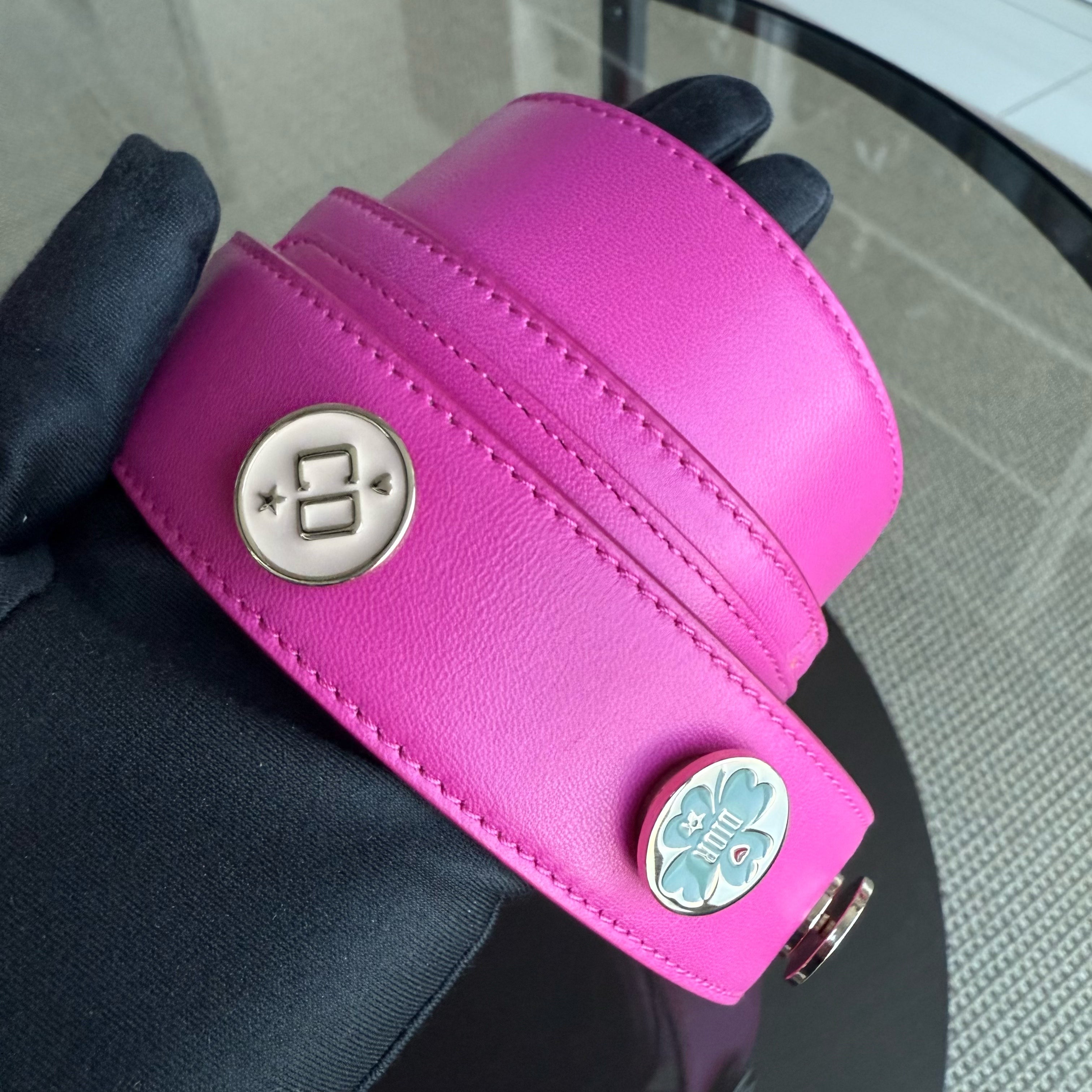 Dior Lady Small Flap - Cannage Lambskin Hot Pink Gold Hardware