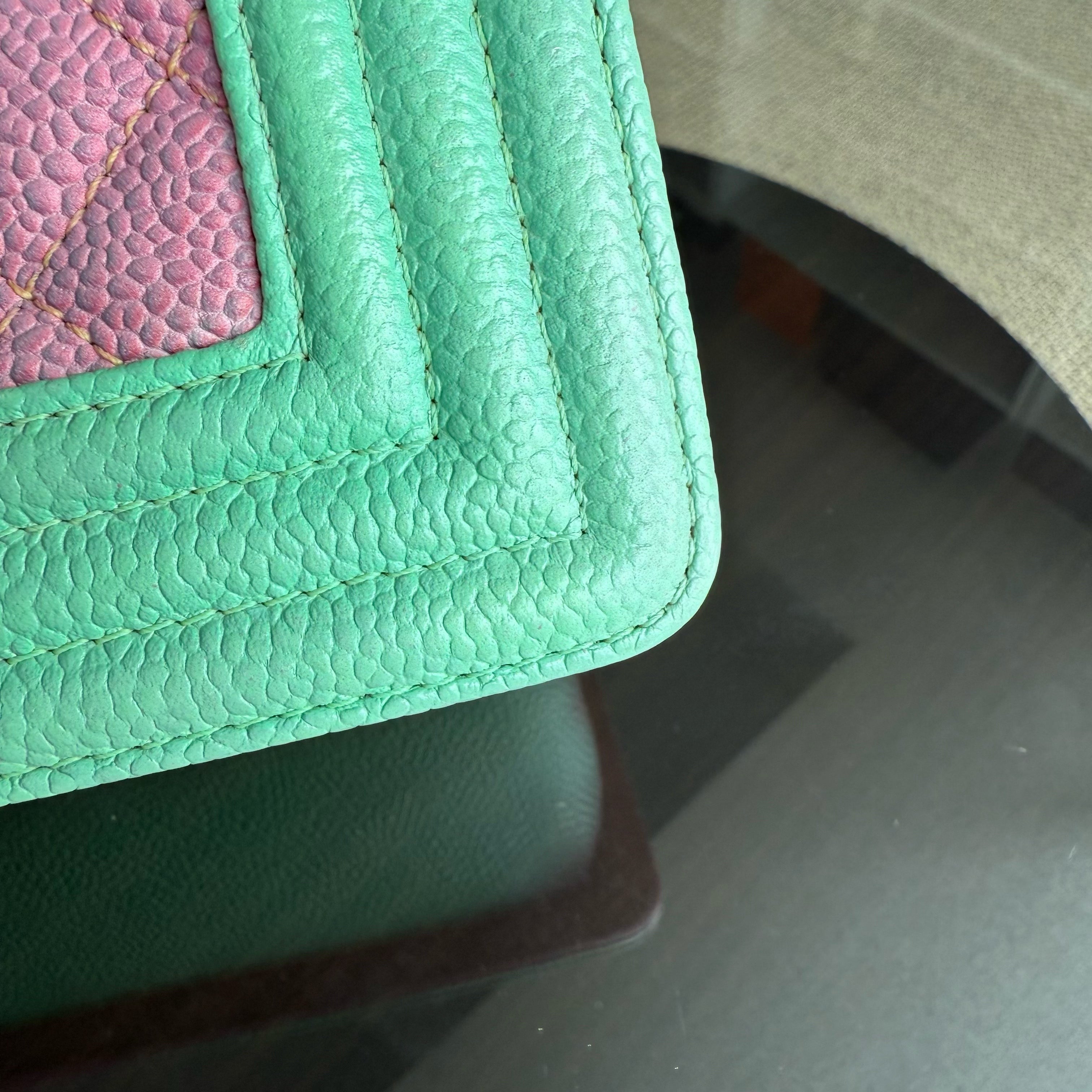 Chanel Boy Small - Caviar Quilted Grained Calfskin Rainbow Limited Edition Silver Hardware Series 23