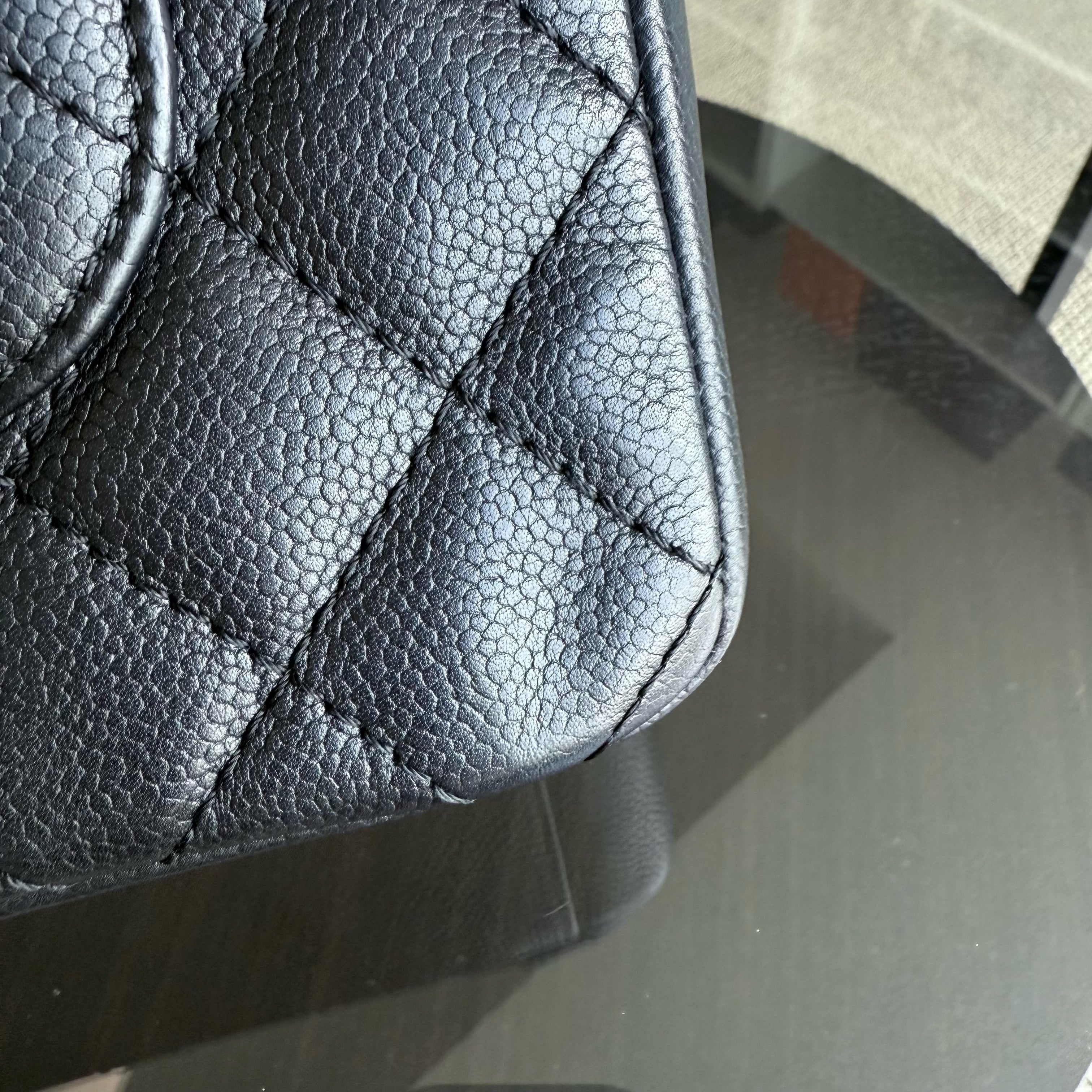 Chanel PST Petite Shopping Tote - Caviar Quilted Grained Calfskin Black Silver Hardware Series 12