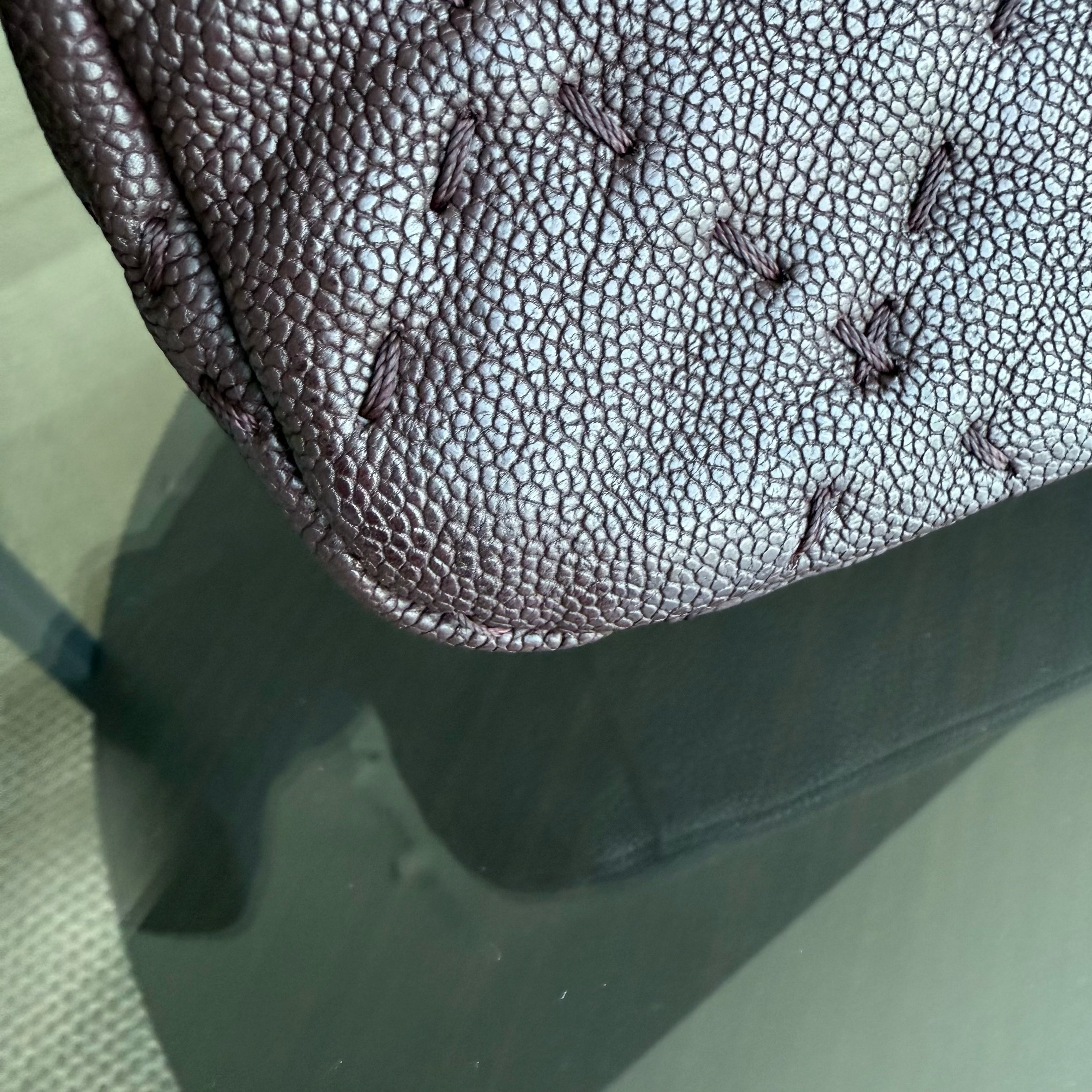Chanel Seasonal Flap Wild Stitches - Caviar Quilted Grained Calfskin Dark Brown Gold Hardware Series 15