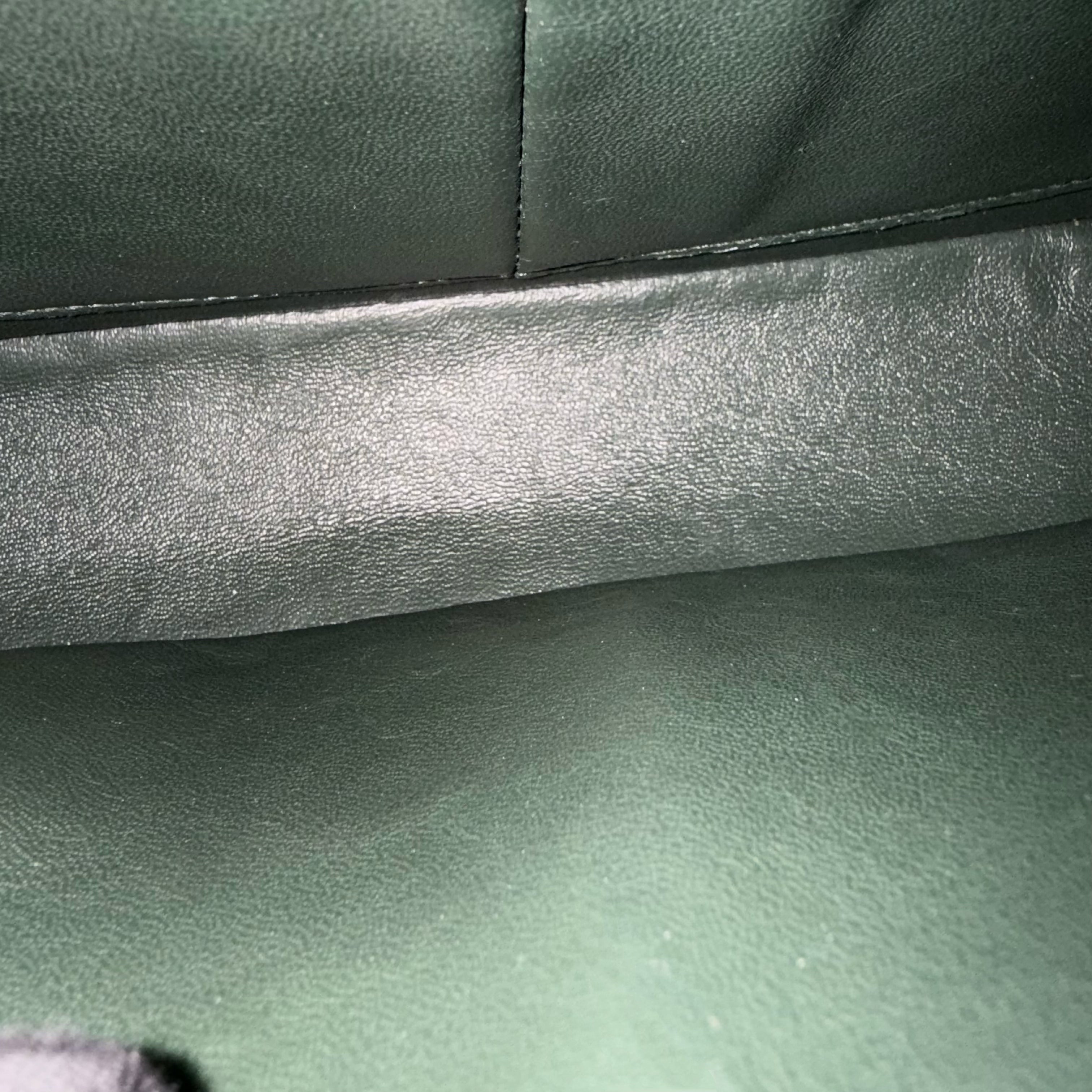 Chanel Classic Flap Medium - 25CM Quilted Lambskin Dark Green Silver Hardware Series 23