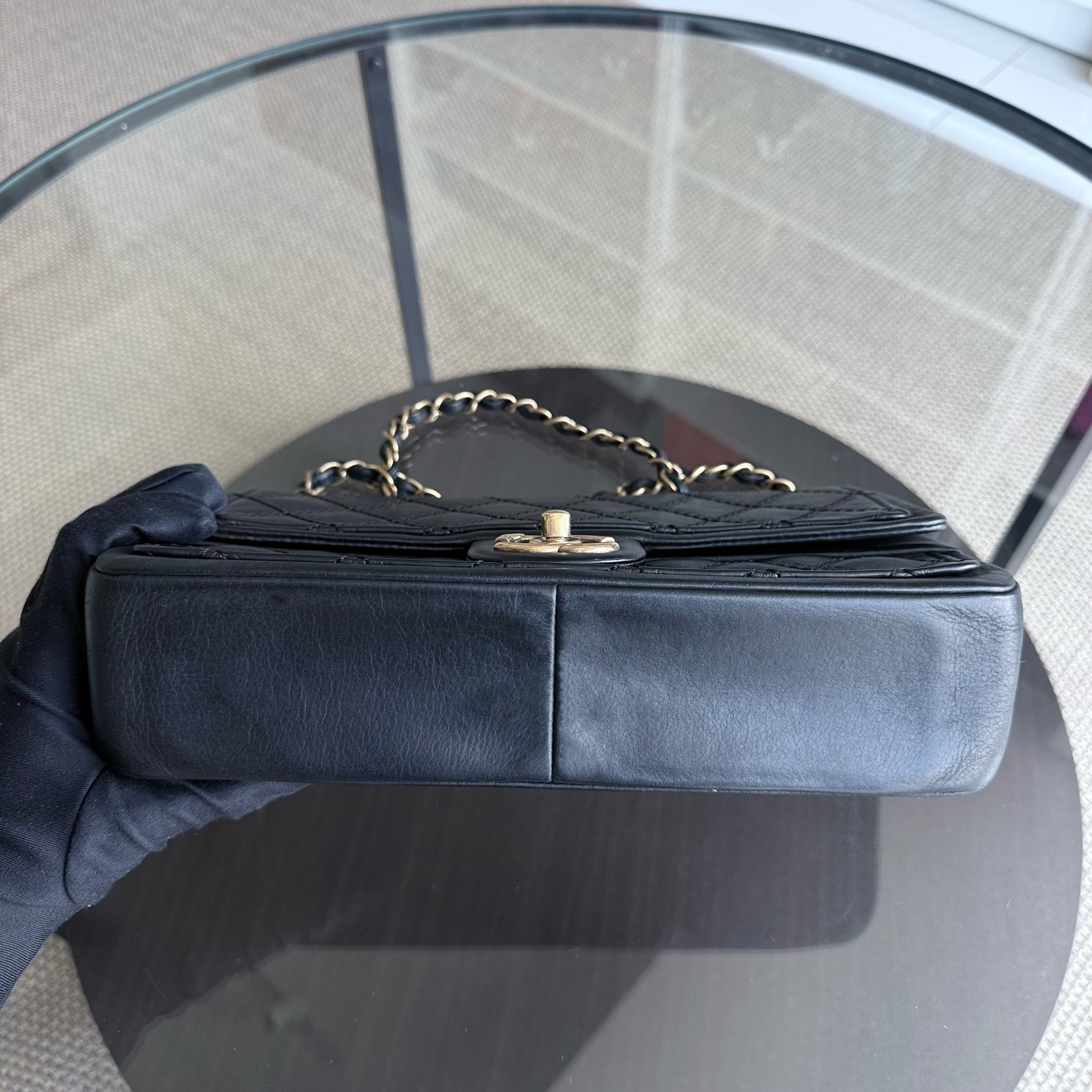 Chanel Wild Stitches Seasonal Flap - Calfskin Quilted Black Gold Hardware Series 19