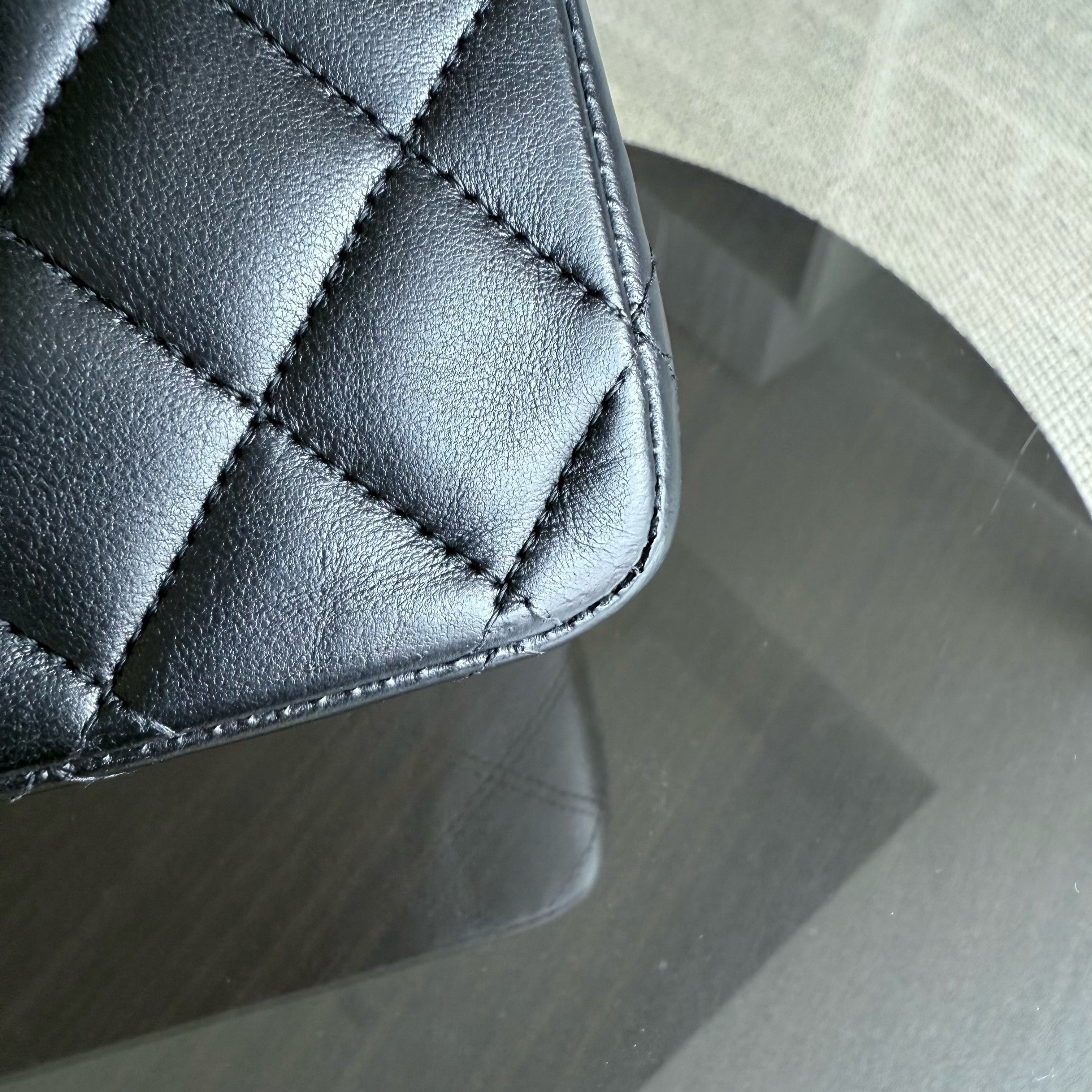 Chanel Classic Flap Medium - 25CM Quilted Lambskin Black Gold Hardware Series 15