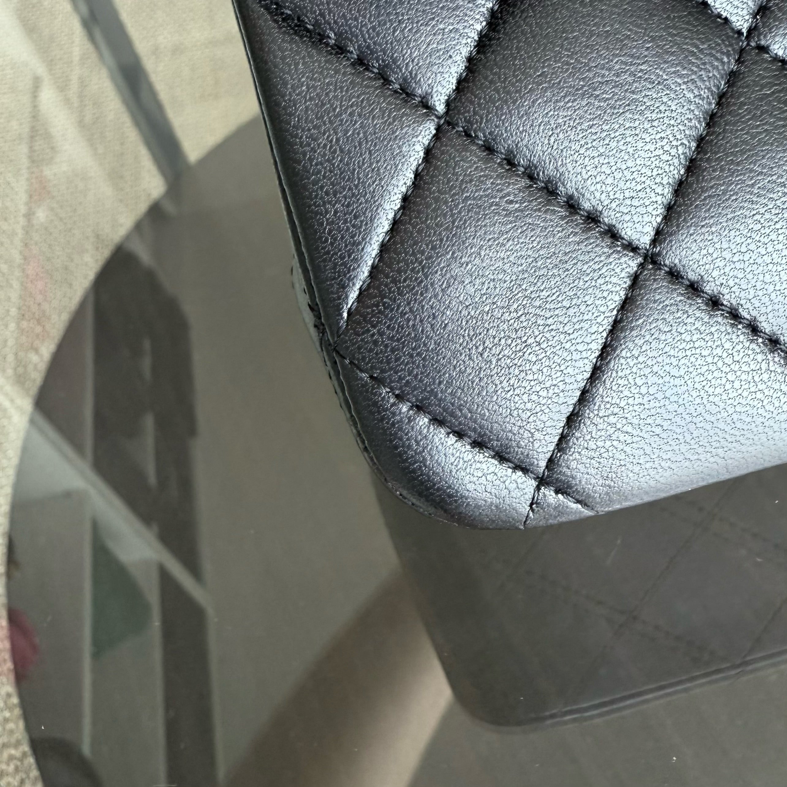 Chanel Classic Flap Medium - 25CM Quilted Lambskin Black Gold Hardware Series 16