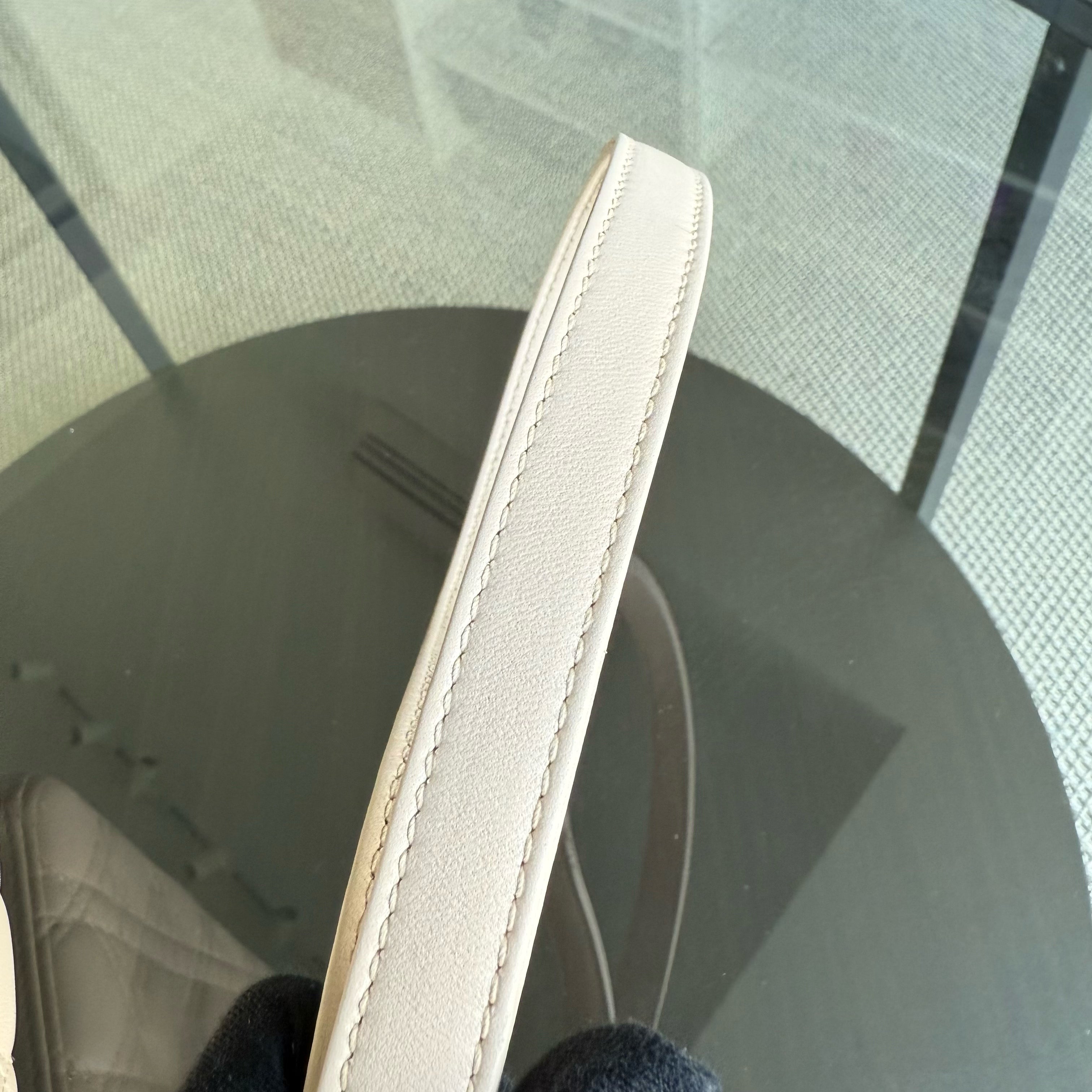Dior Lady Medium - Cannage Lambskin Nude Silver Hardware