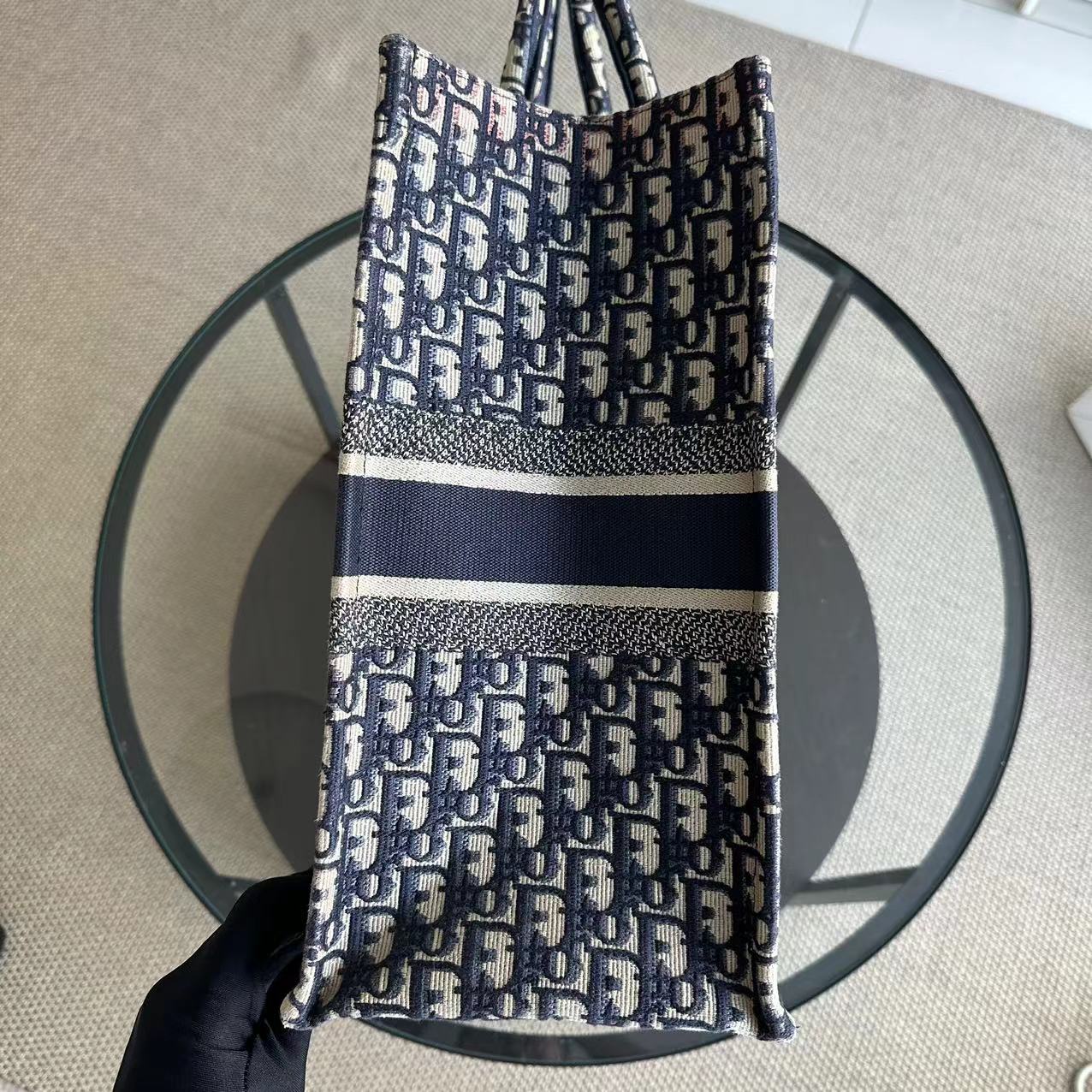 *Receipt* Dior Book Tote Large Canvas Monogram Dark Blue