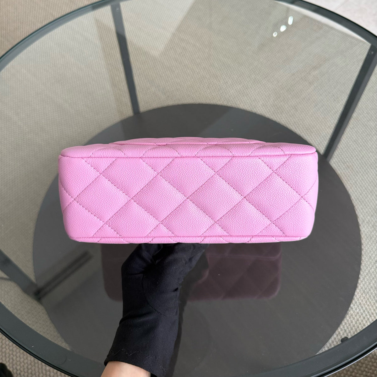 Chanel Flap Medium 24CM Sweetheart 23P Adjustable Chain - Caviar Quilted Barbie Pink Gold Hardware Microchip