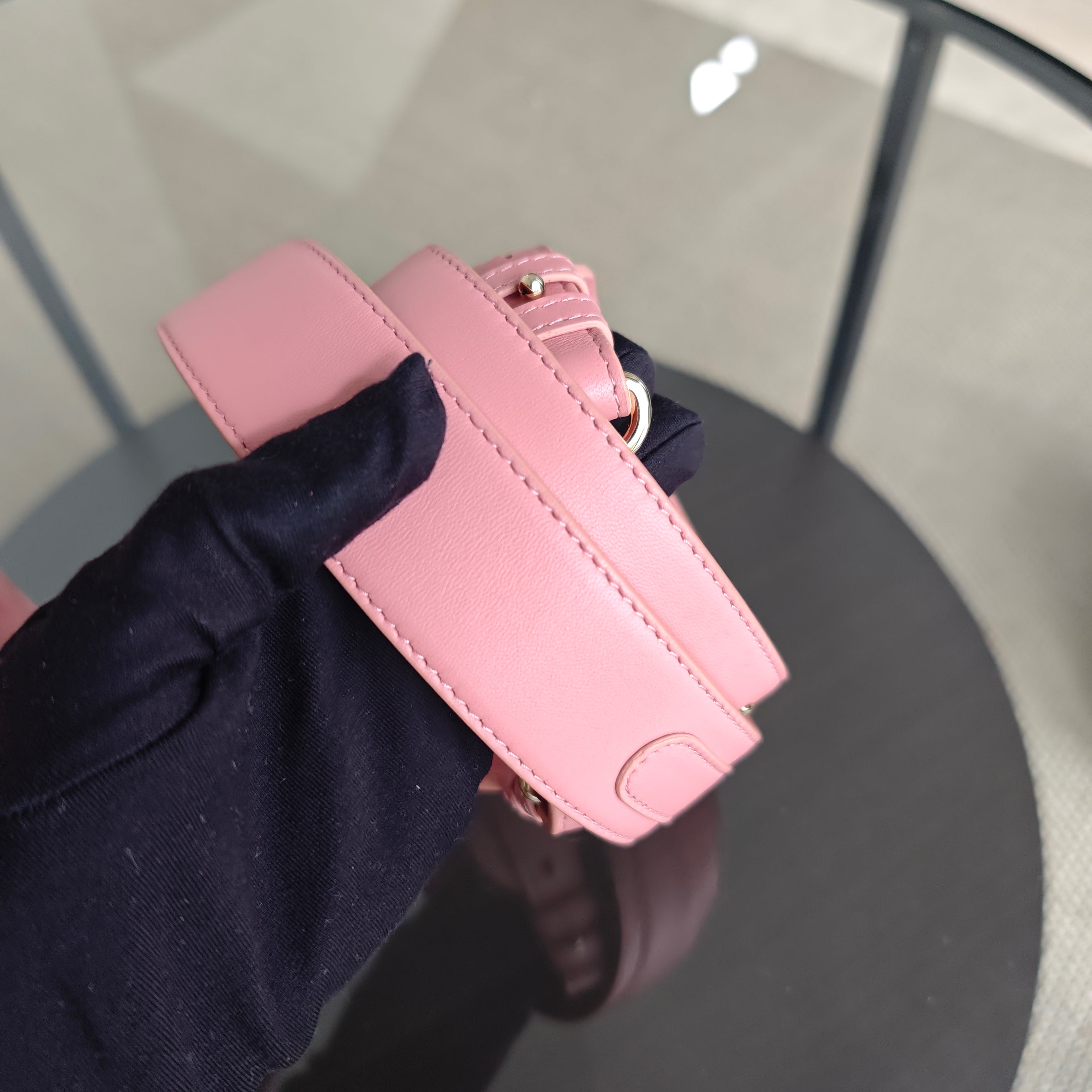 Dior Lady Small Flap - Cannage Lambskin Pink Gold Hardware