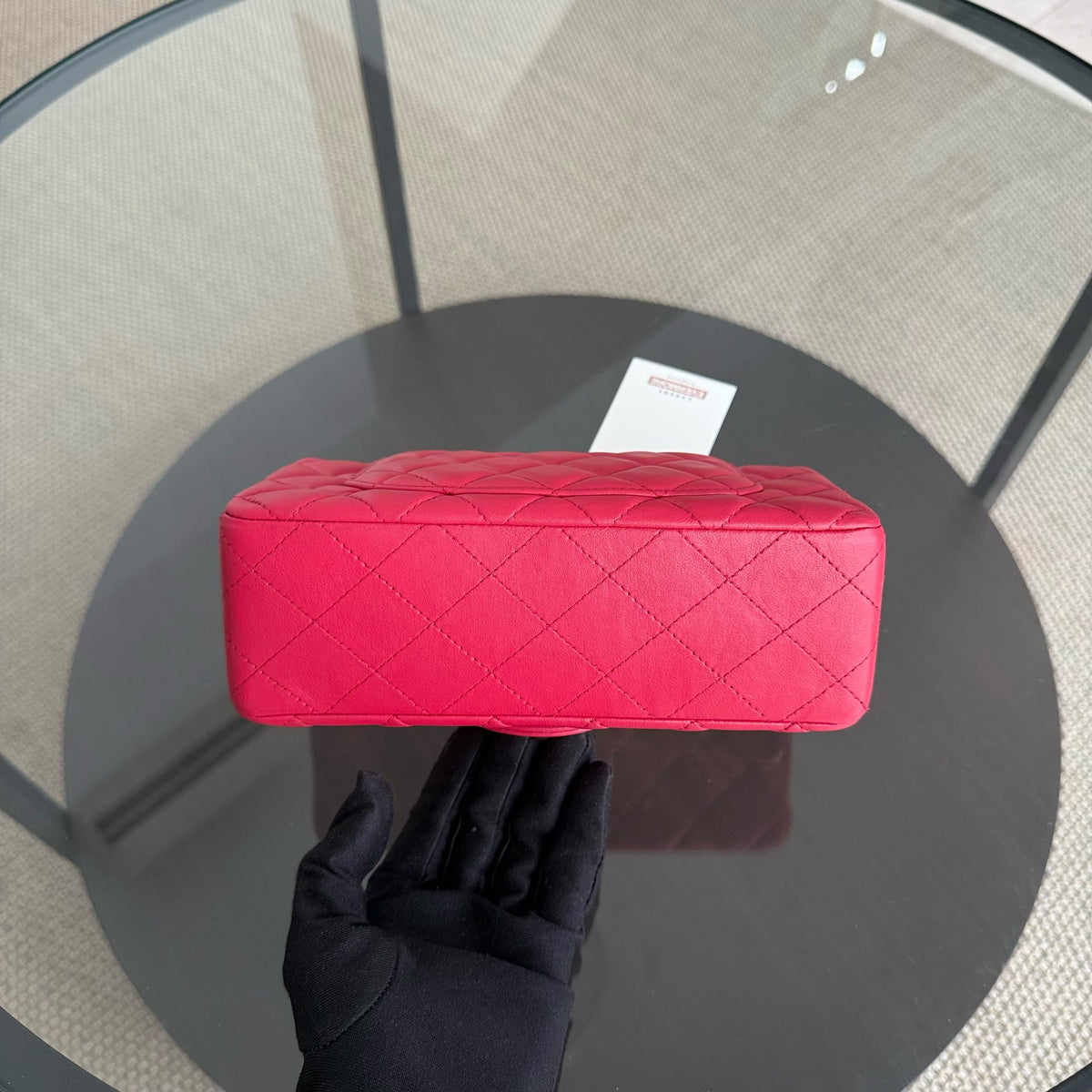 Chanel Mini Rectangle Classic Flap - 20CM Lamskin Quilted Red Gold Hardware Series 21