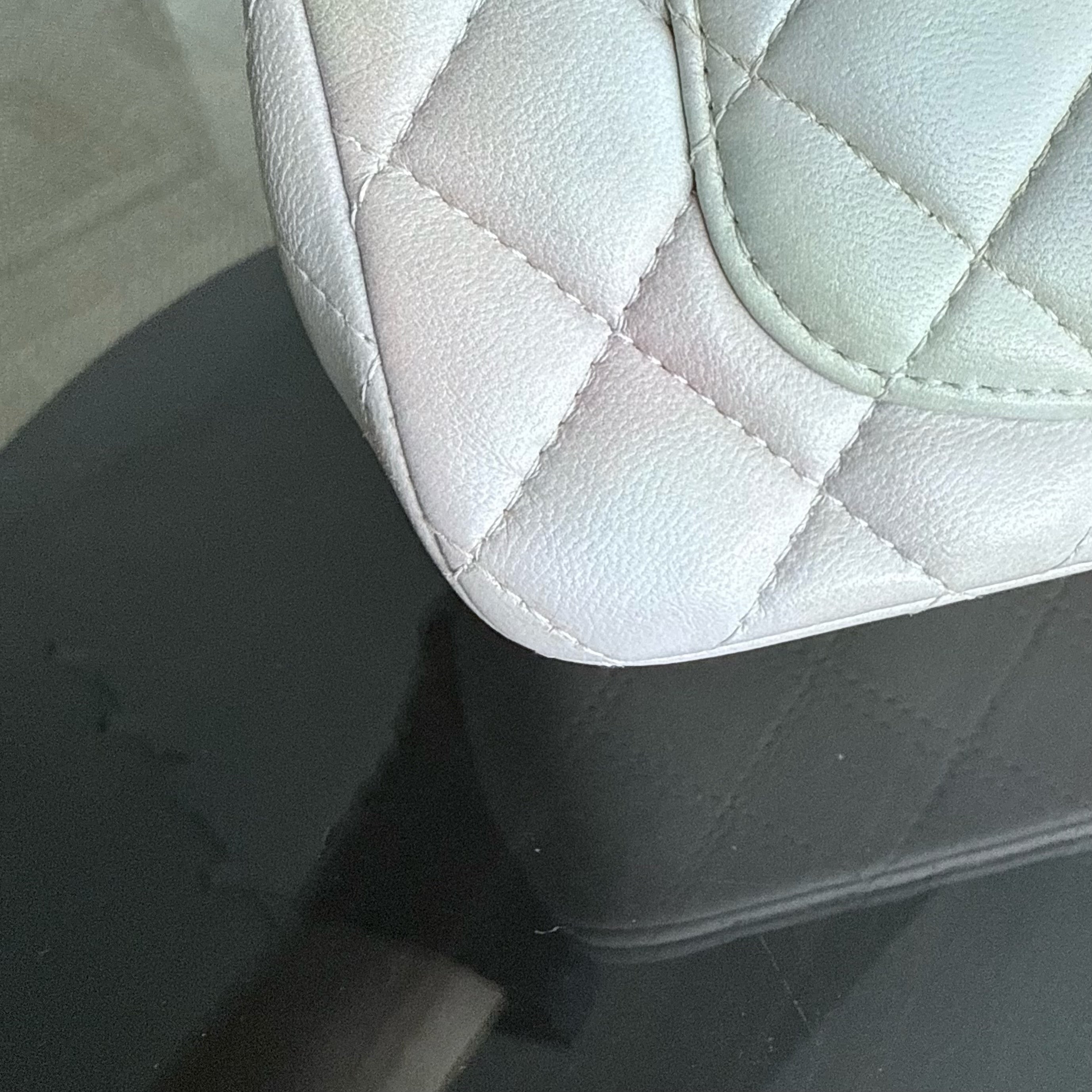 Chanel Classic Flap Mini Top Handle -Quilted Lambskin Ombre Rainbow Gold Hardware Microchip