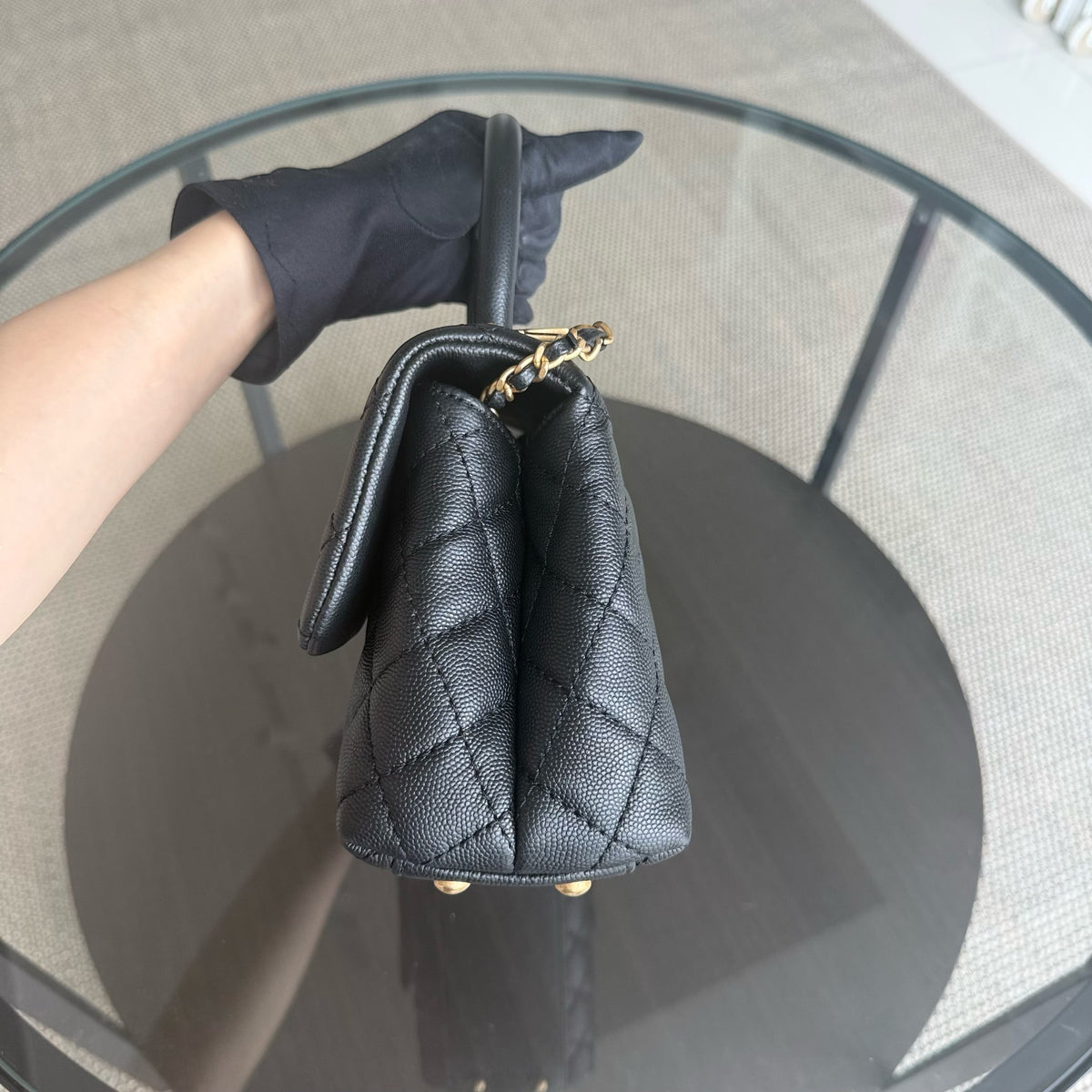Chanel Coco Handle Small - Caviar Quilted Black Gold Hardware Series 29