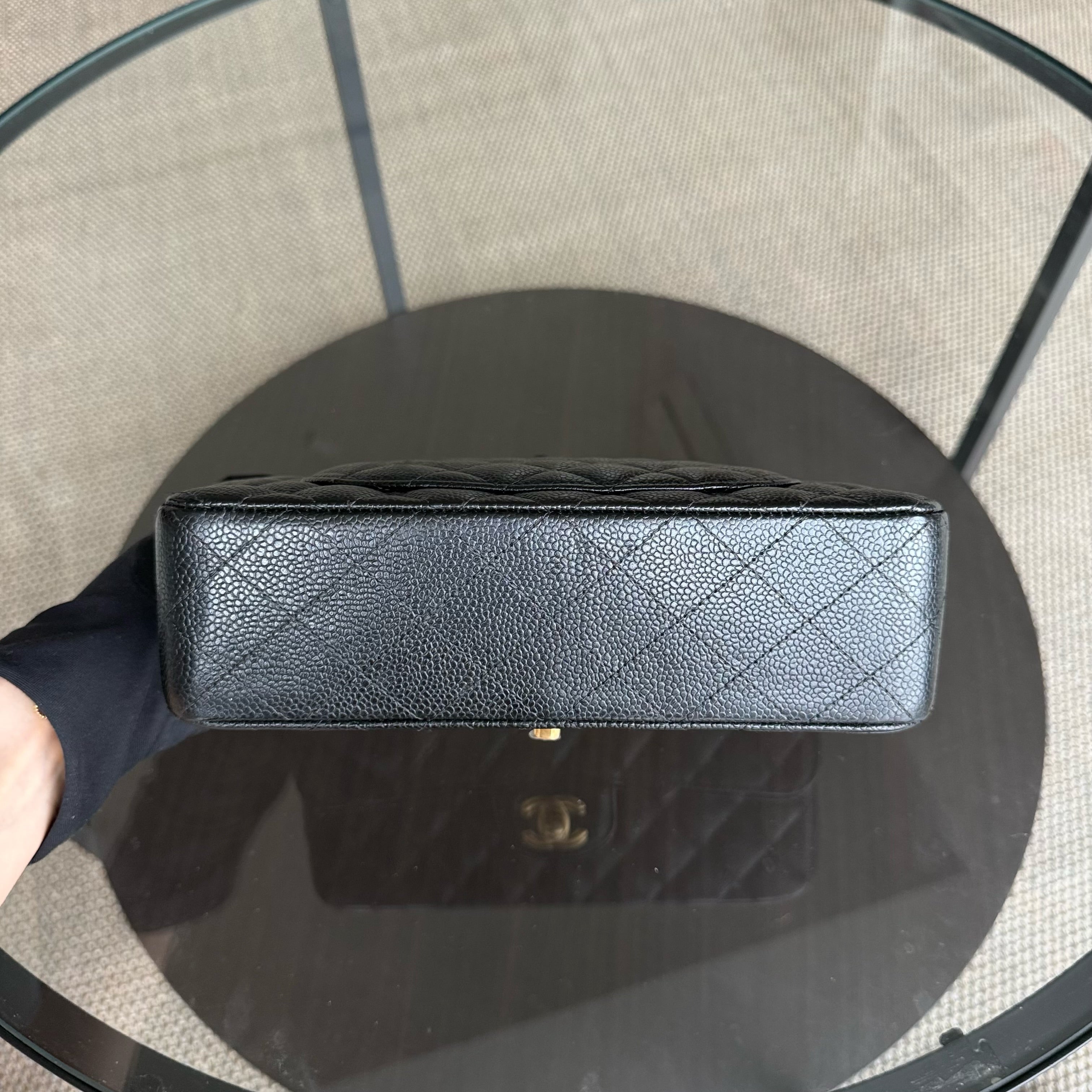 Chanel Classic Flap Small - Caviar 23CM Quilted Black Gold Hardware Series 24