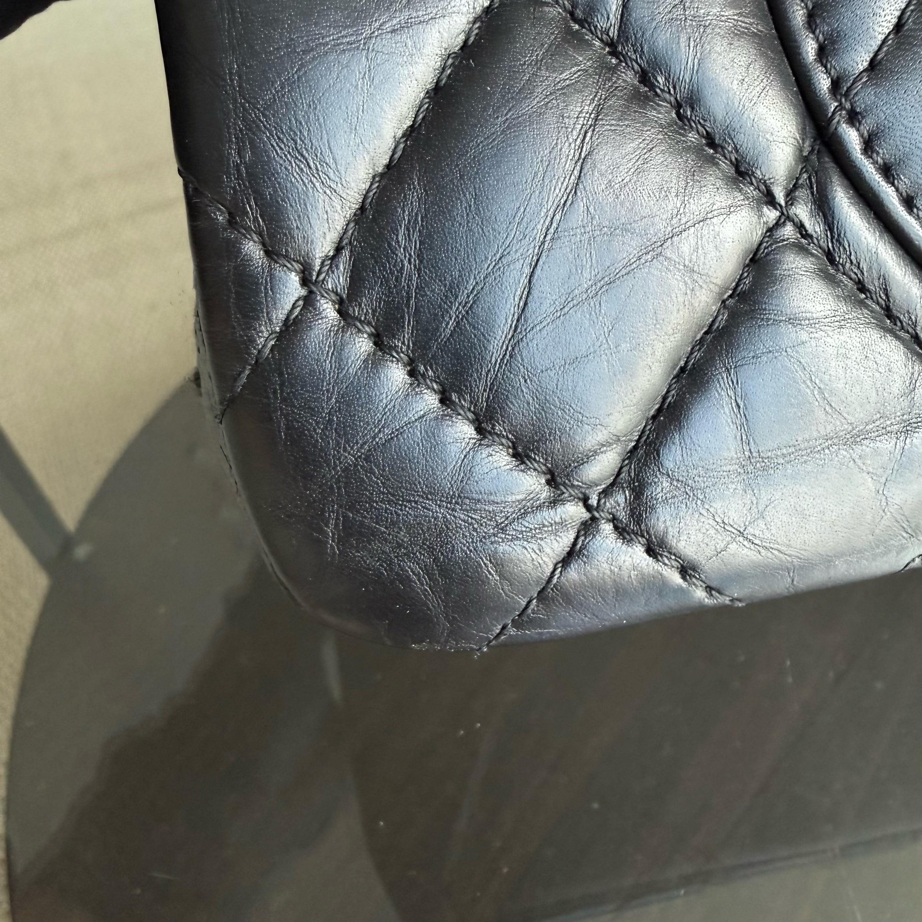 Chanel 2.55 Reissue 227 - Quilted Aged Calfskin Black Gold Hardware Series 18