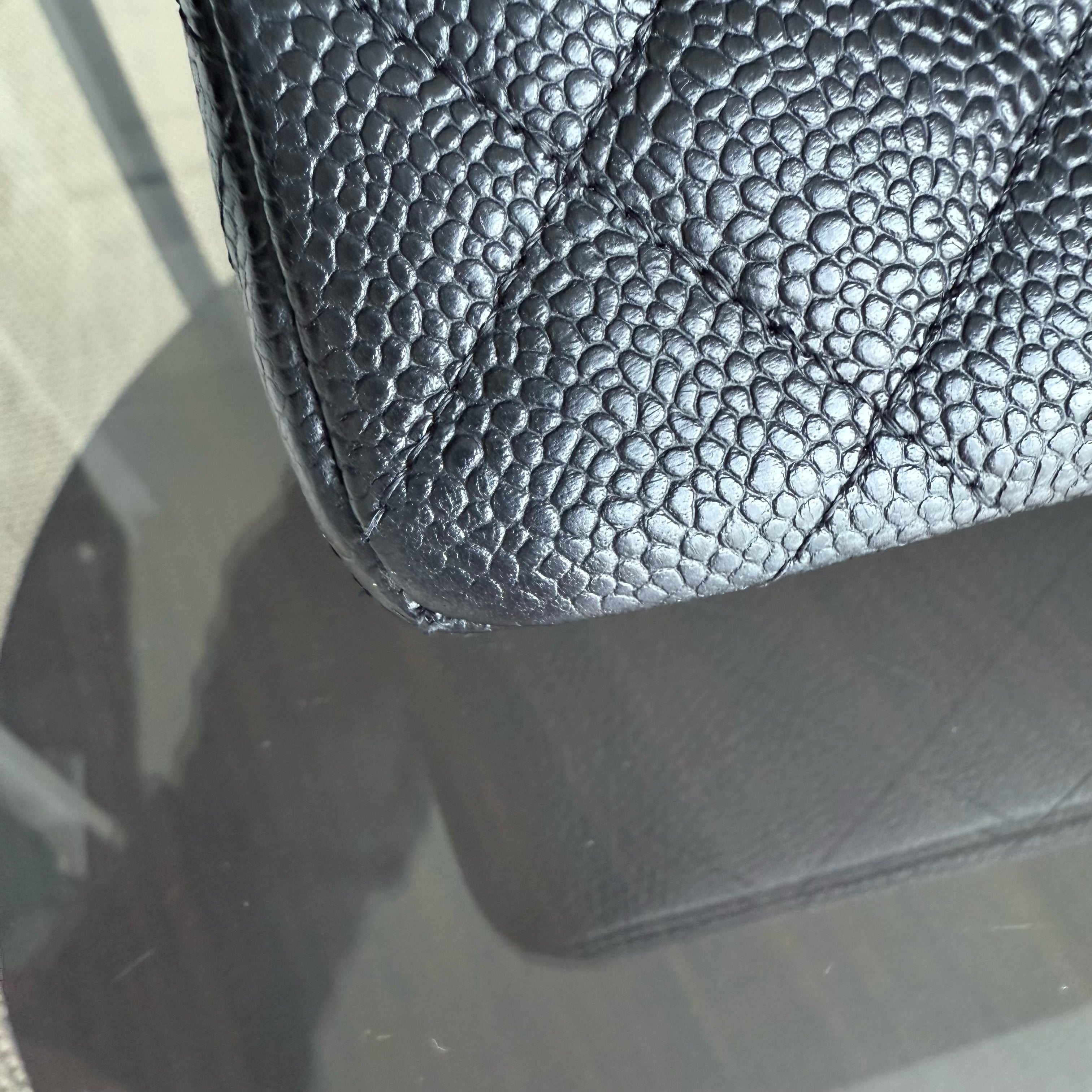 Chanel Classic Flap Small - 23CM Quilted Caviar Black Silver Hardware Series 19 19
