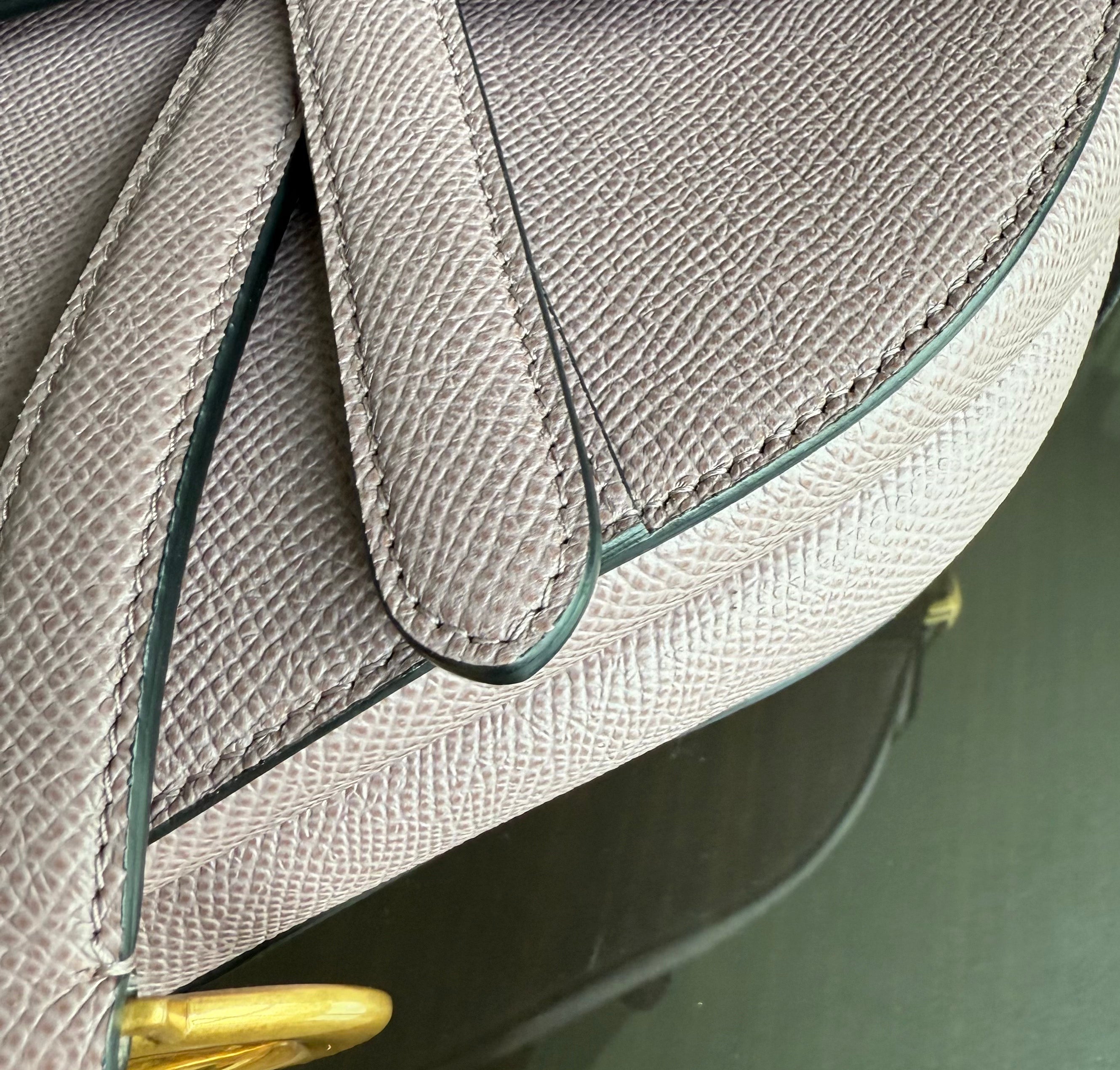 Dior Saddle Small - Grained Calfskin Adjustable Starp Nude Pink Gold Hardware