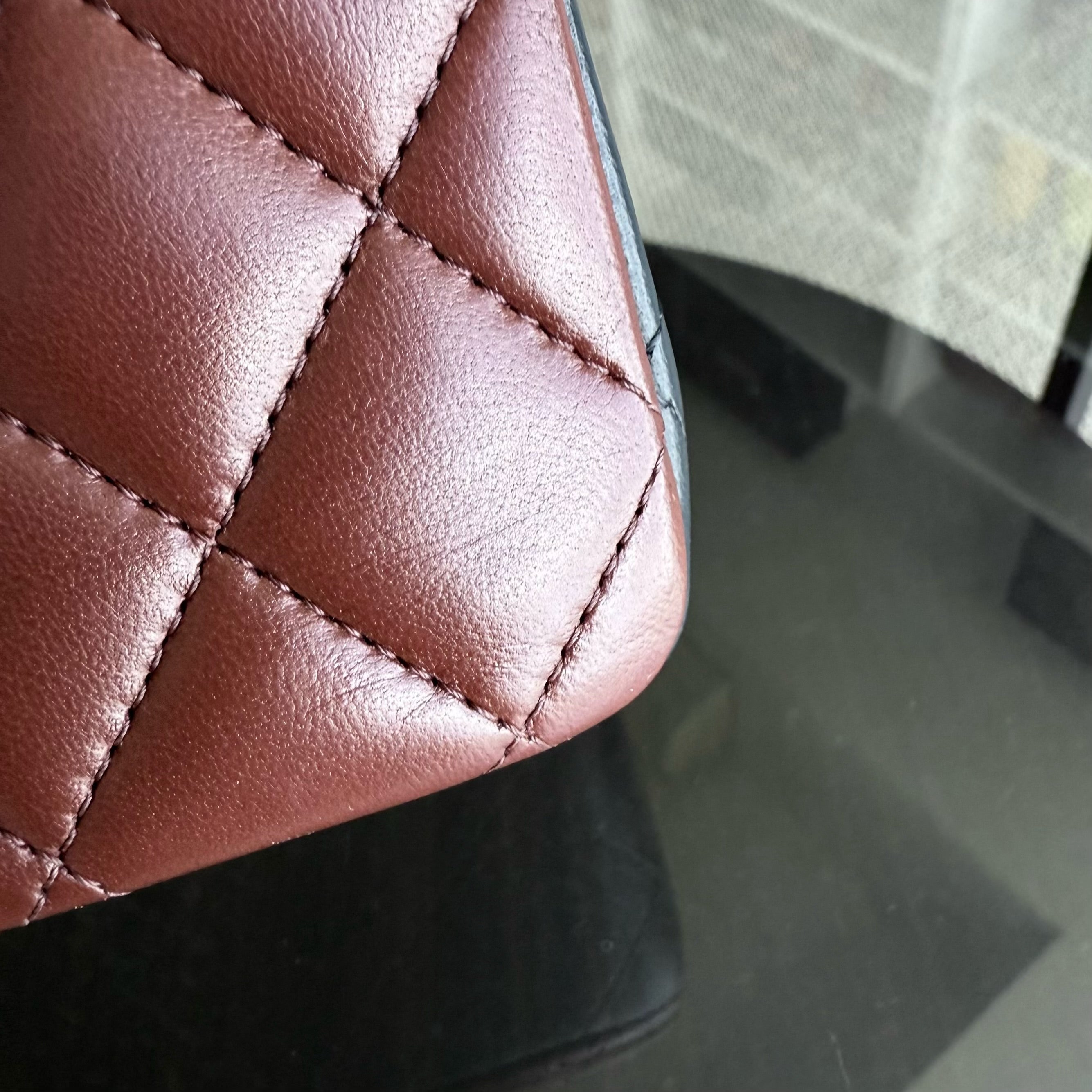 Chanel Classic Flap Medium - 25CM Quilted Lambskin Tri-Colo Silver Hardware Series 18